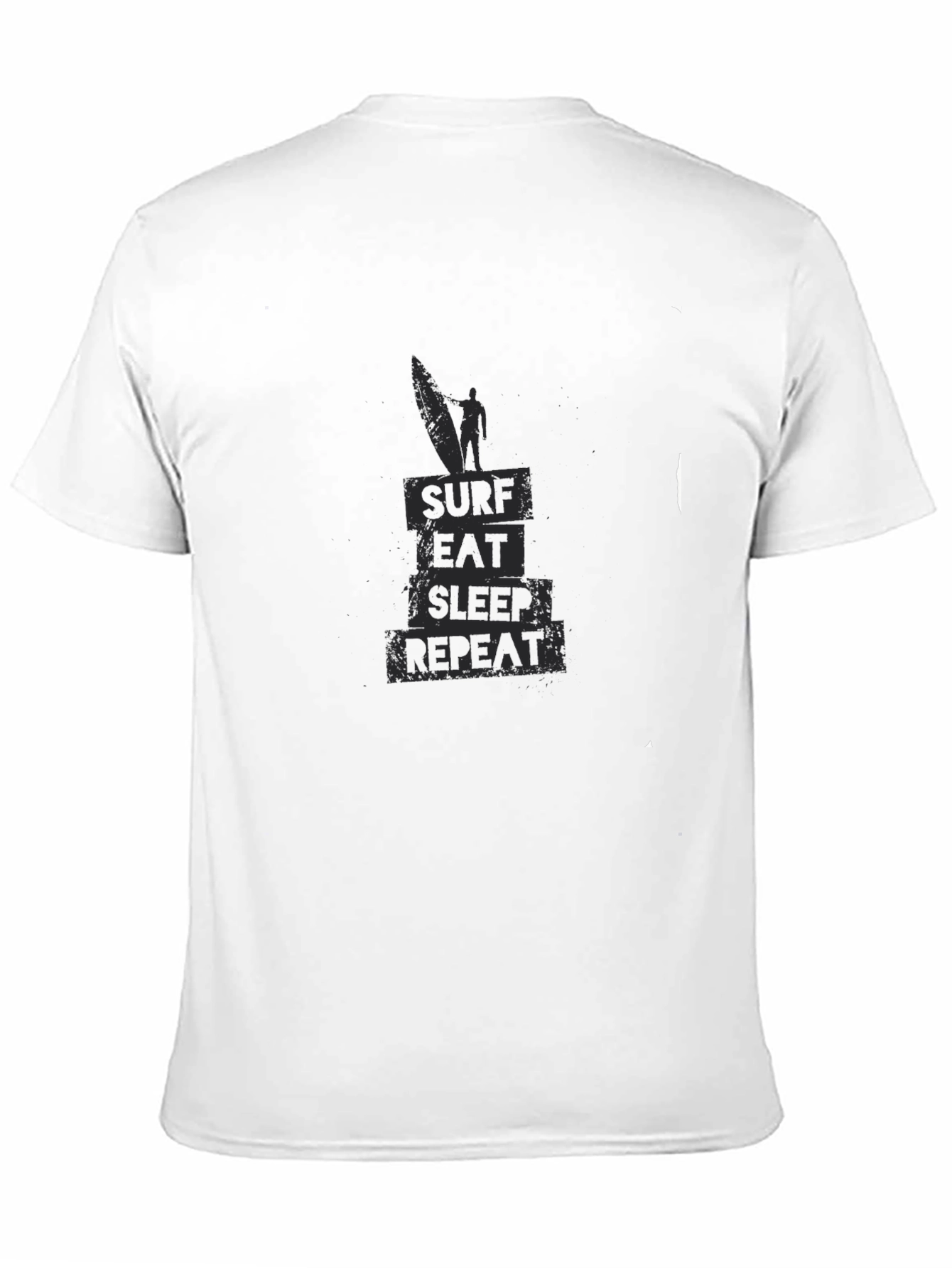 Surf Eat Sleep Repeat Black T-Shirt