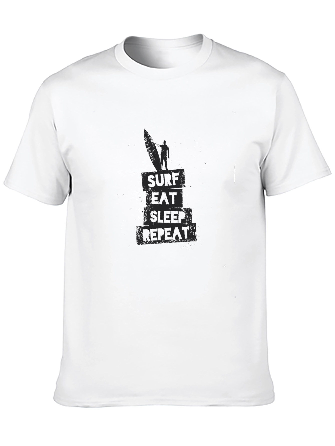 Surf Eat Sleep Repeat Black T-Shirt