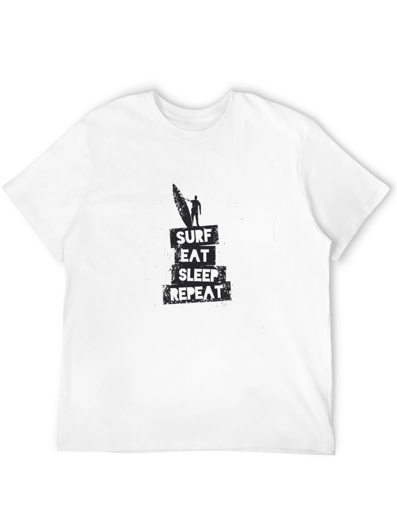 Surf Eat Sleep Repeat Black T-Shirt