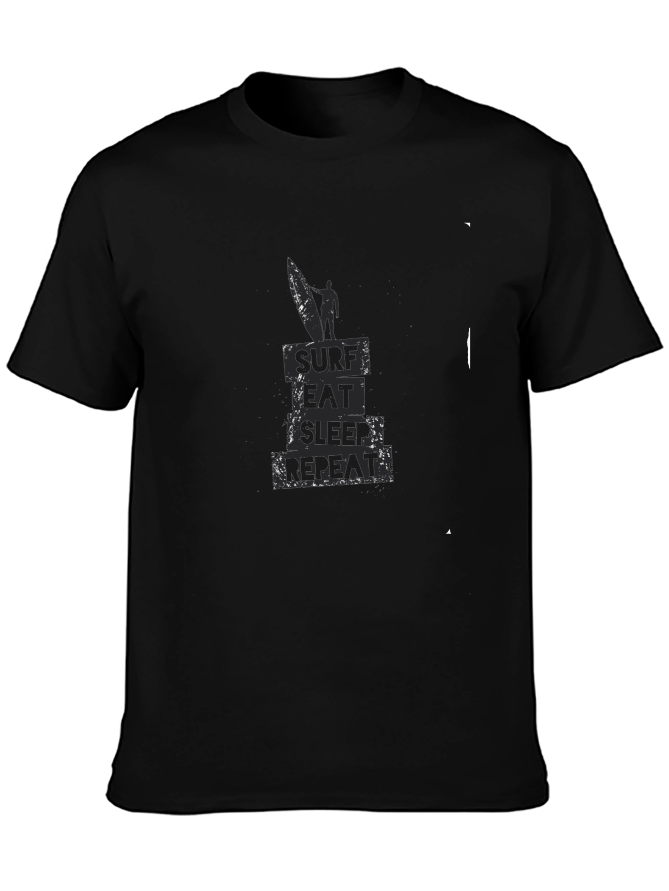 Surf Eat Sleep Repeat Black T-Shirt