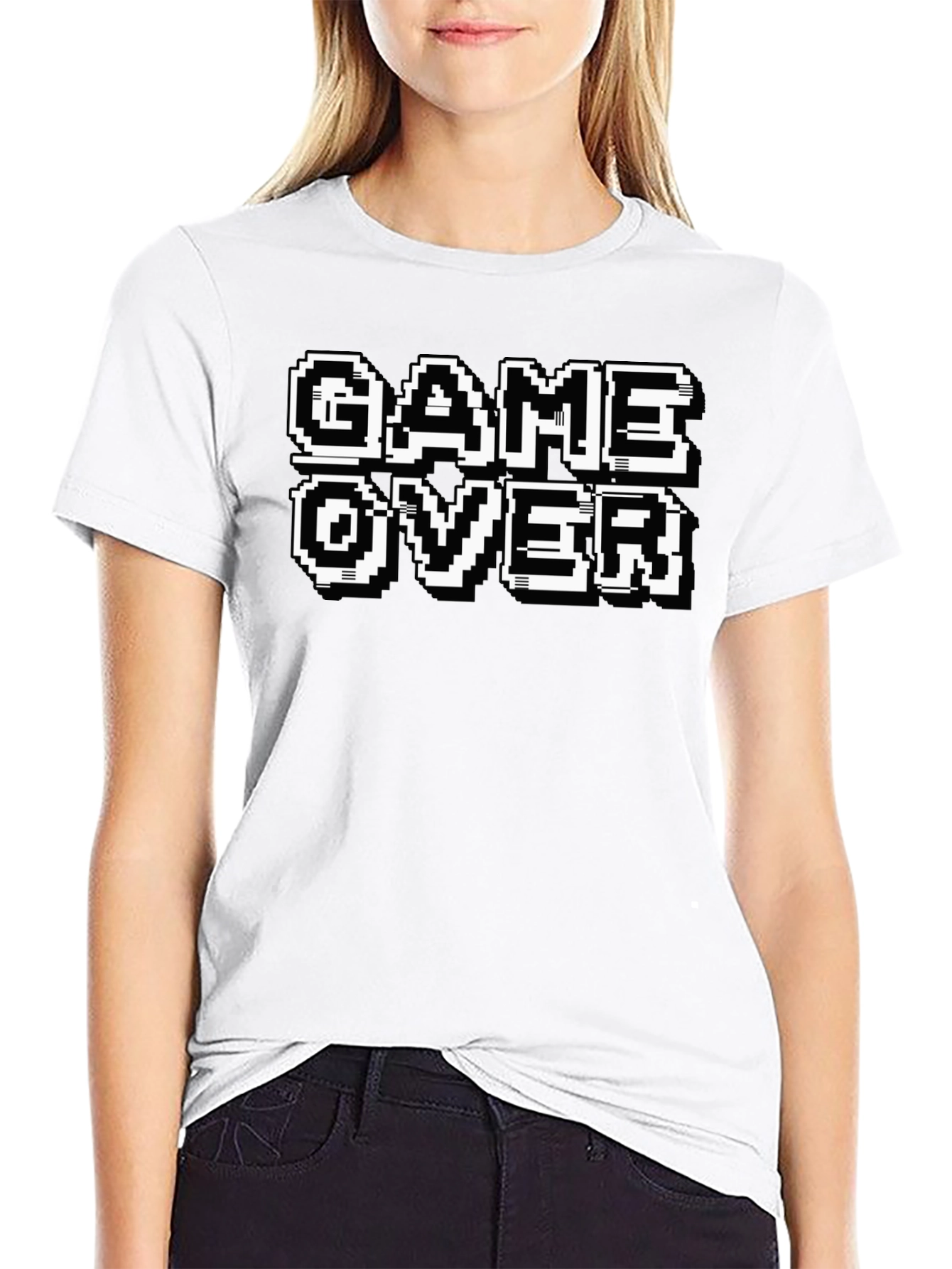 Game Over Graphic Tee - Pixel Art T-Shirt
