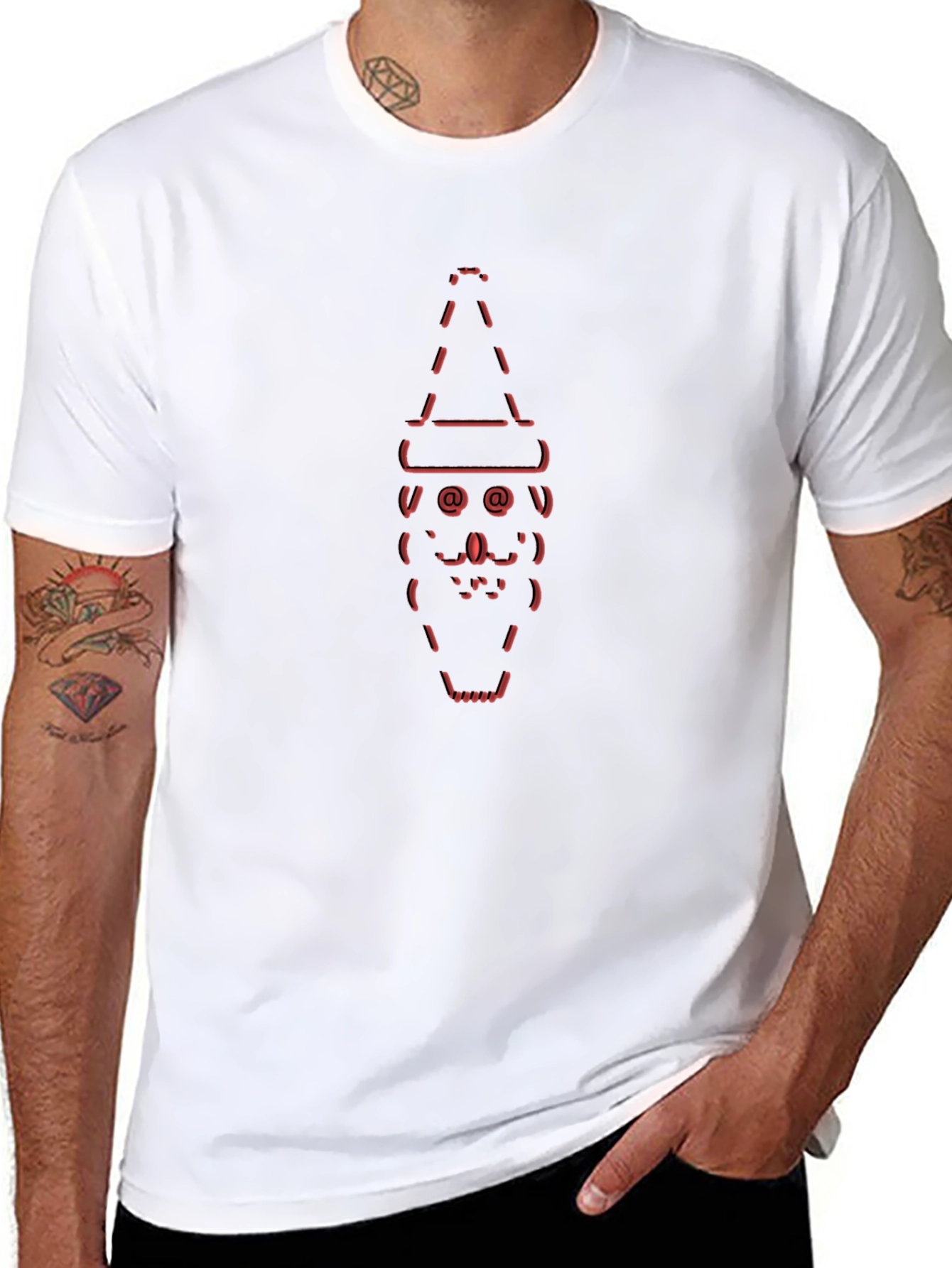 ASCII Santa T-Shirt - Fun Holiday Tee