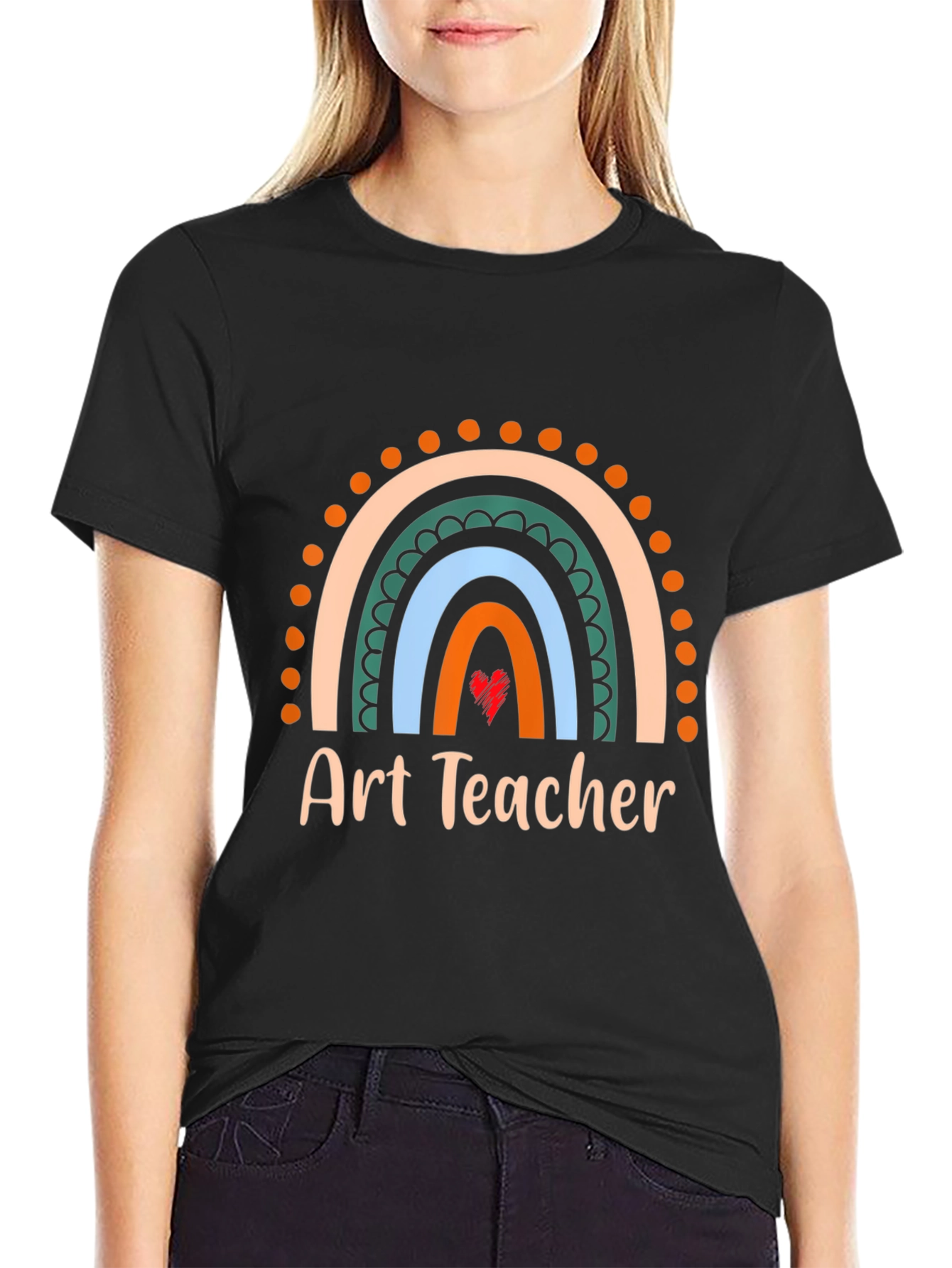 Art Teacher Rainbow Graphic Tee