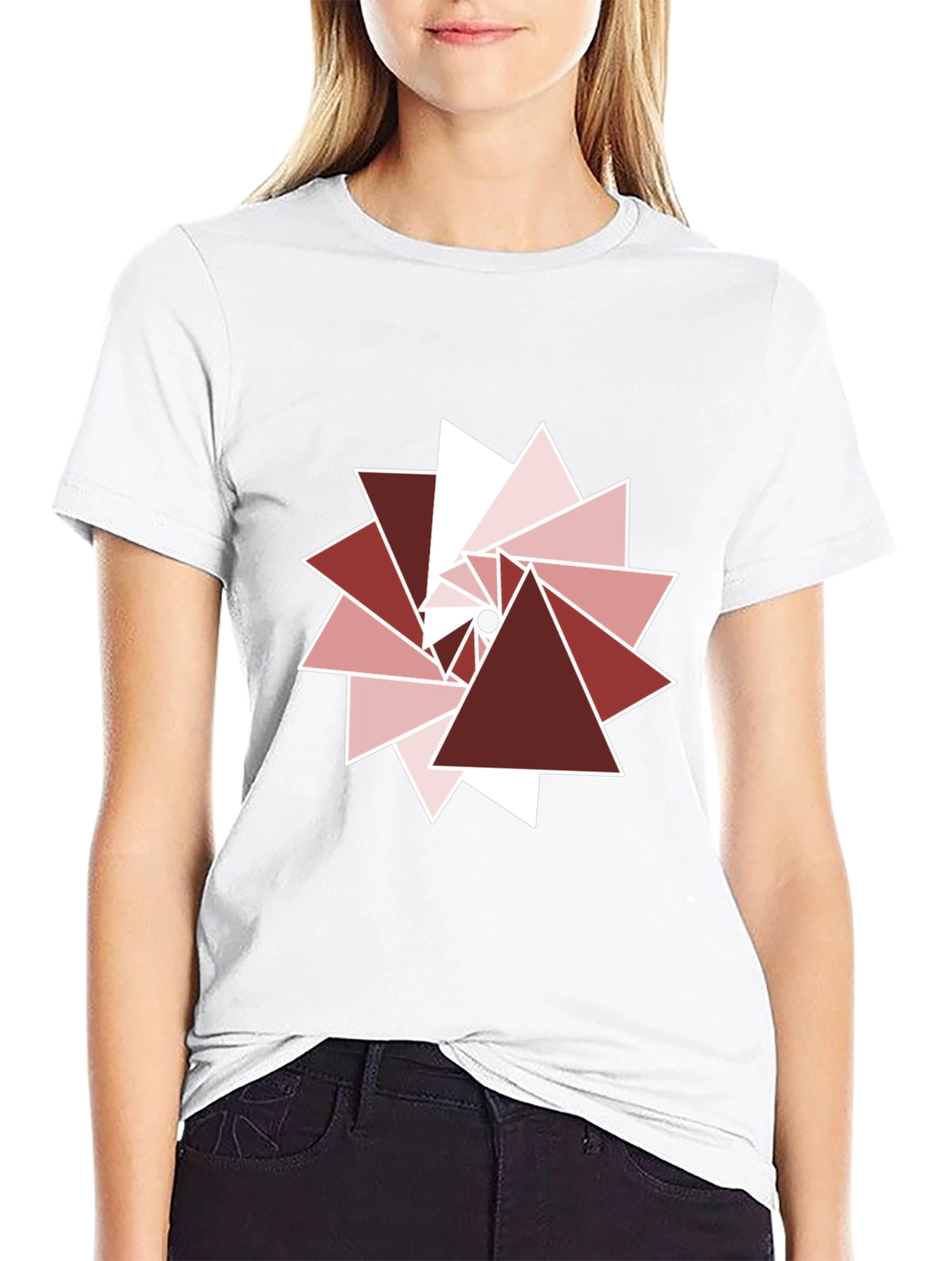 Geometric Triangle Pattern Tee