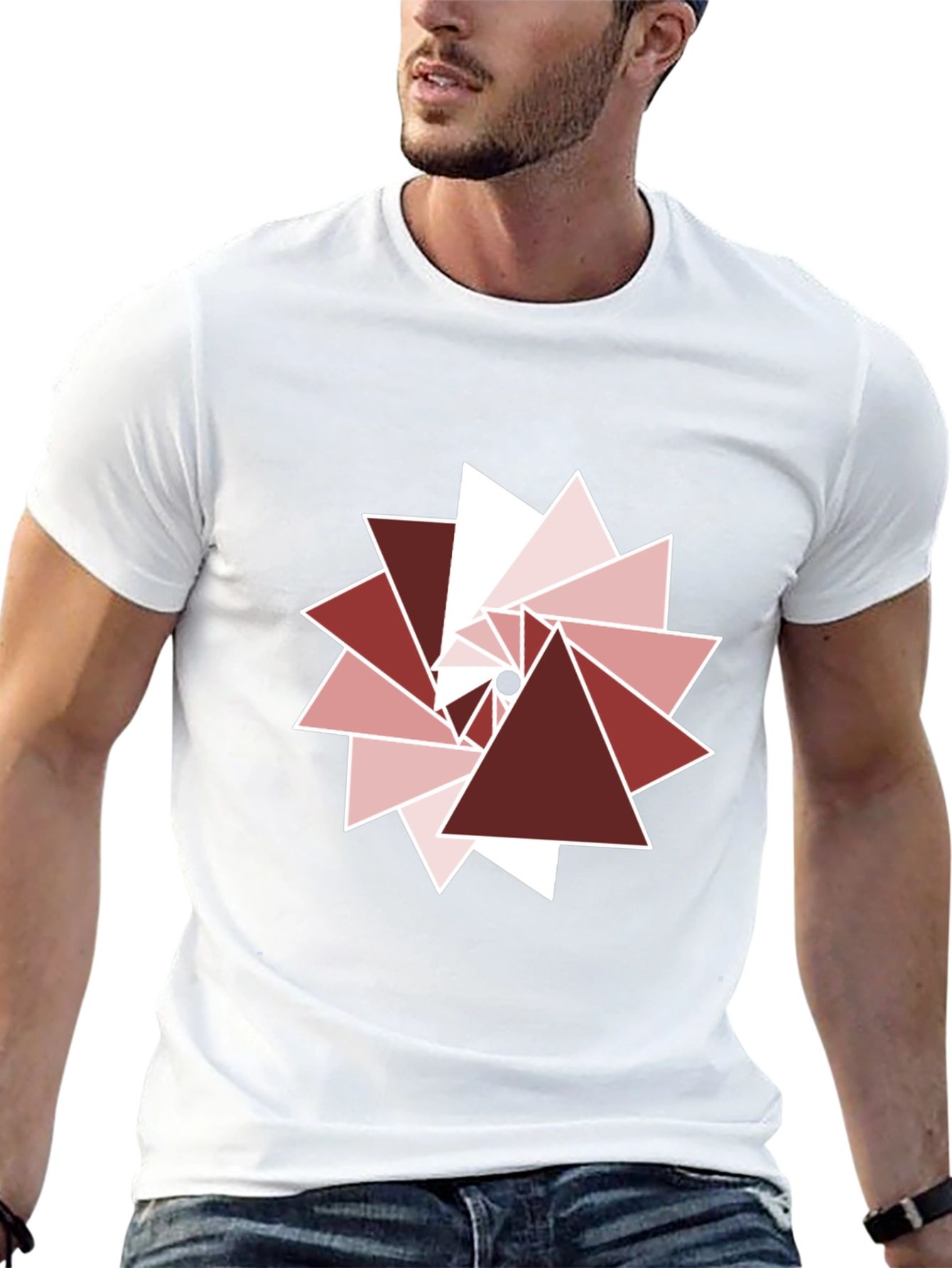 Geometric Triangle Pattern Tee