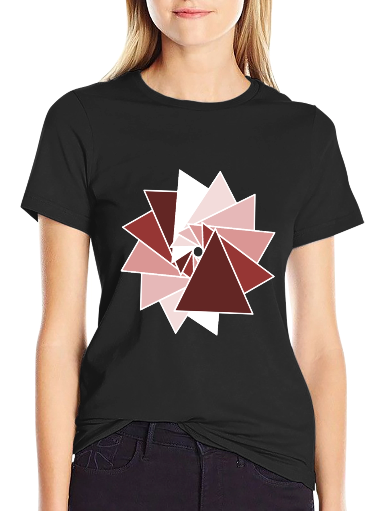 Geometric Triangle Pattern Tee