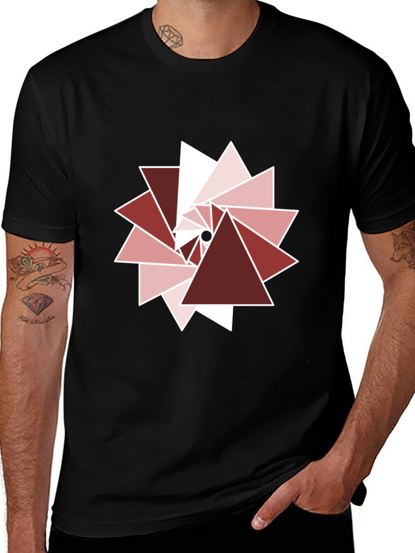 Geometric Triangle Pattern Tee