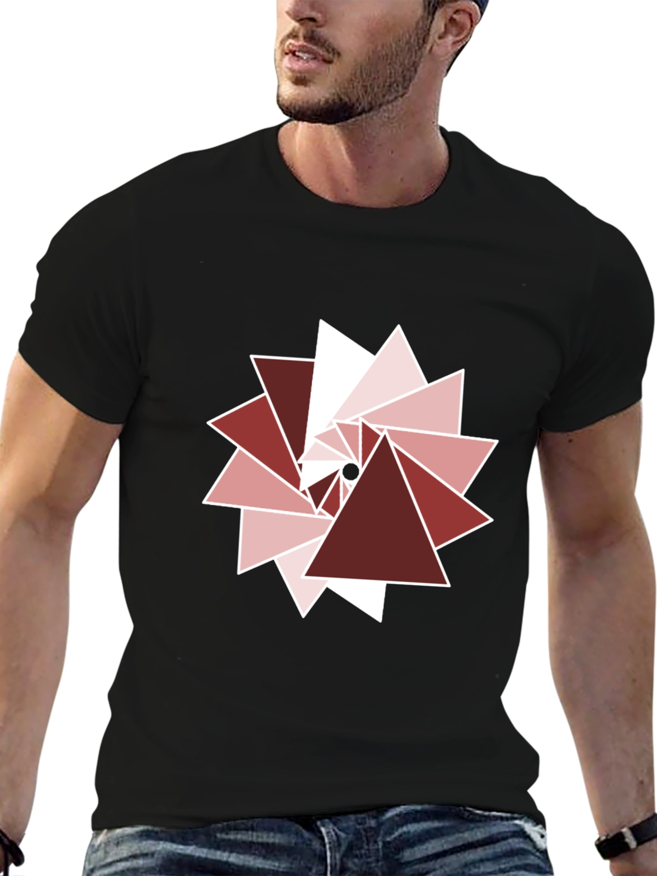 Geometric Triangle Pattern Tee