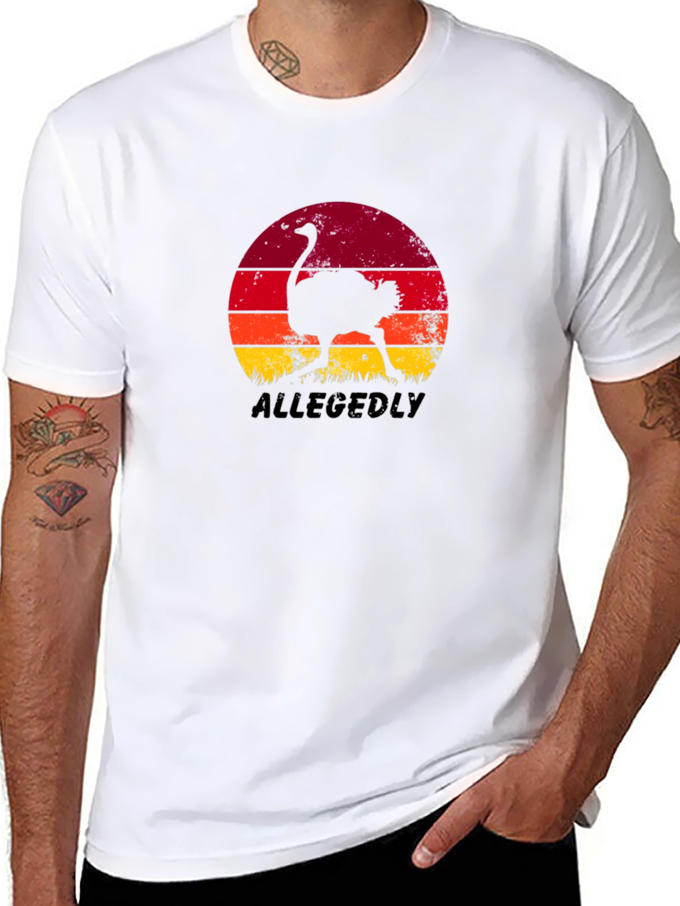 Allegedly Ostrich Graphic T-Shirt