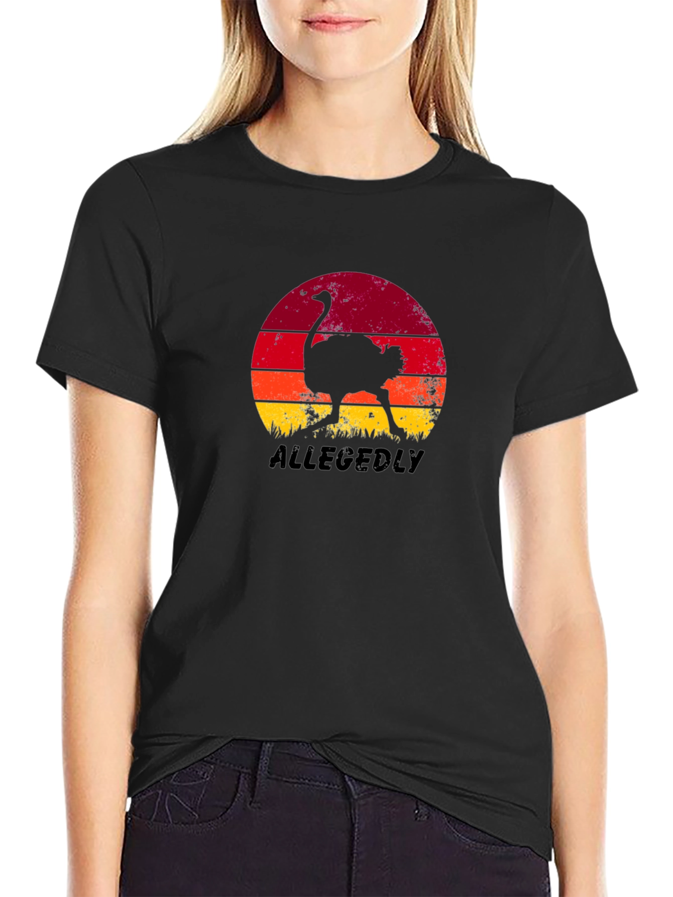 Allegedly Ostrich Graphic T-Shirt