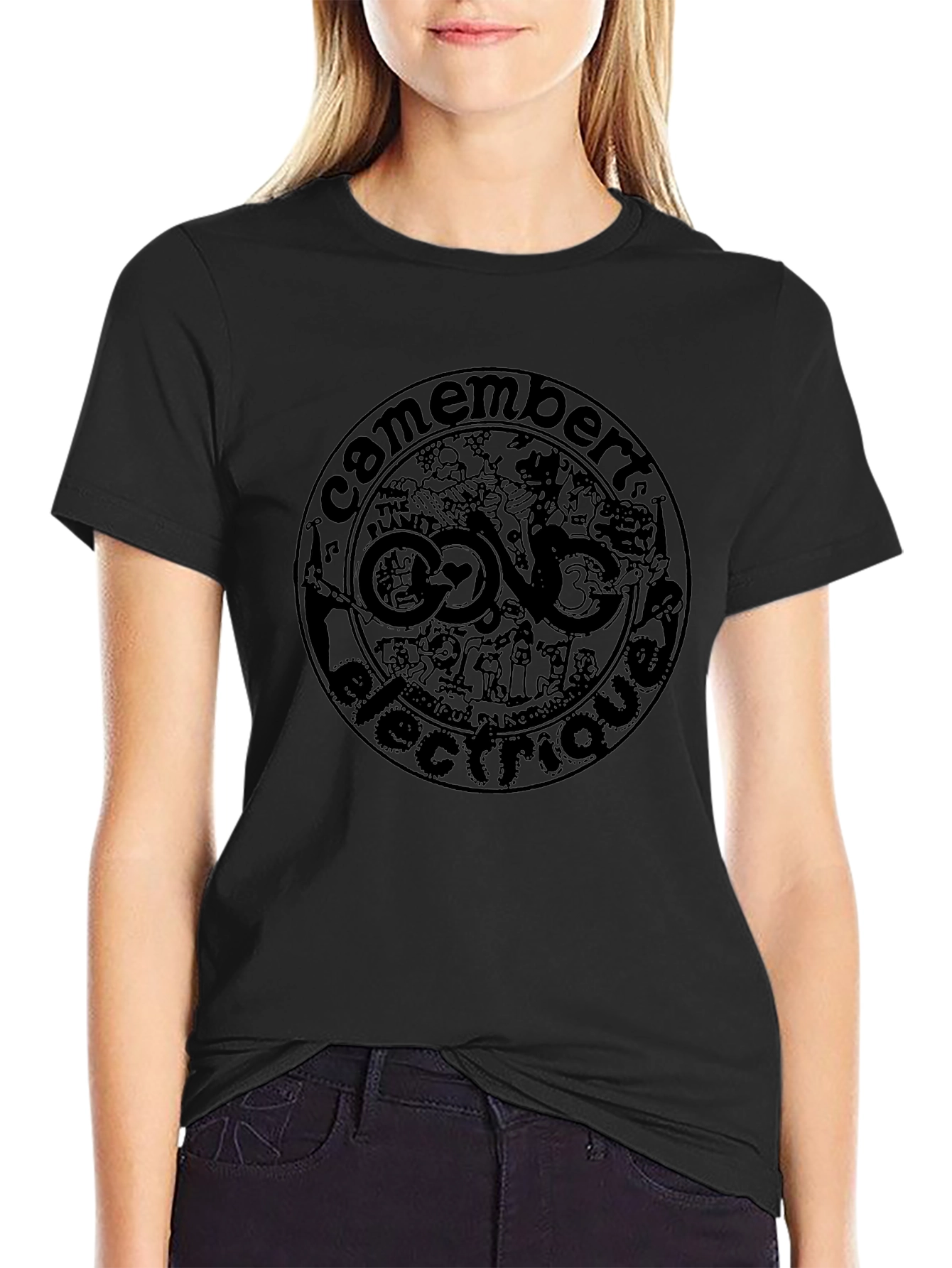 Camembert Electrique Black Graphic Tee
