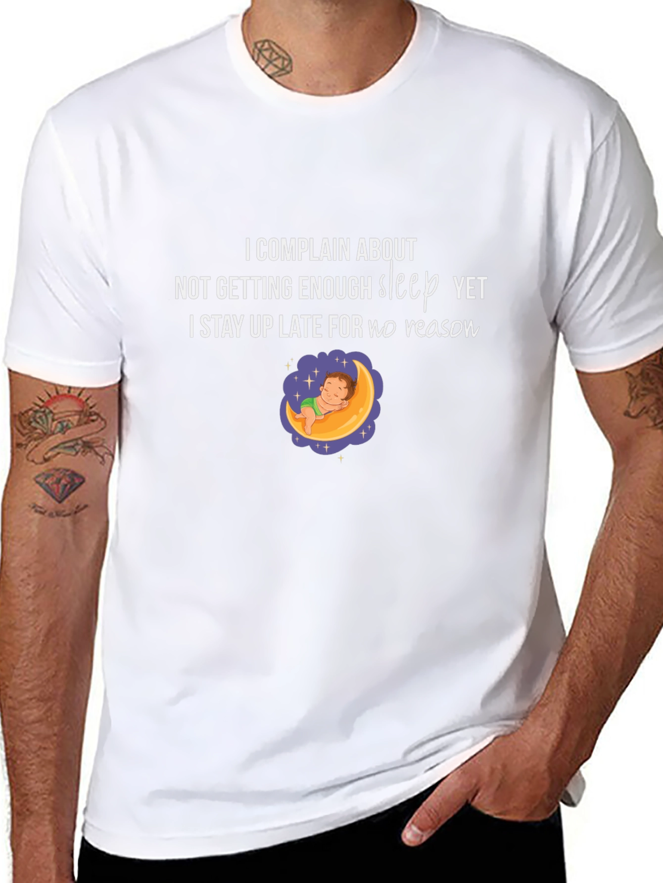 Funny Sleepy Black T-Shirt: I Complain About Sleep!