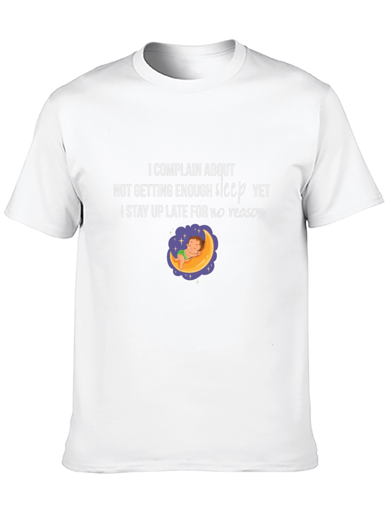 Funny Sleepy Black T-Shirt: I Complain About Sleep!