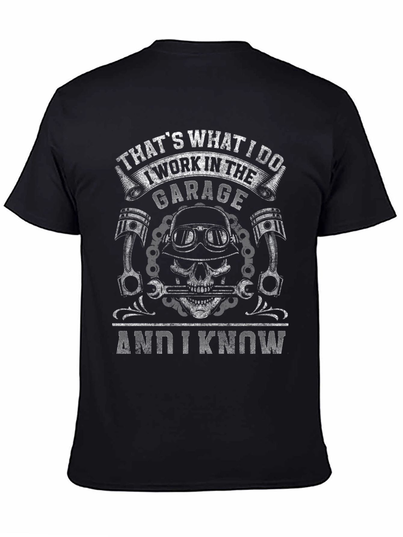 Garage Worker T-Shirt - Skull Design