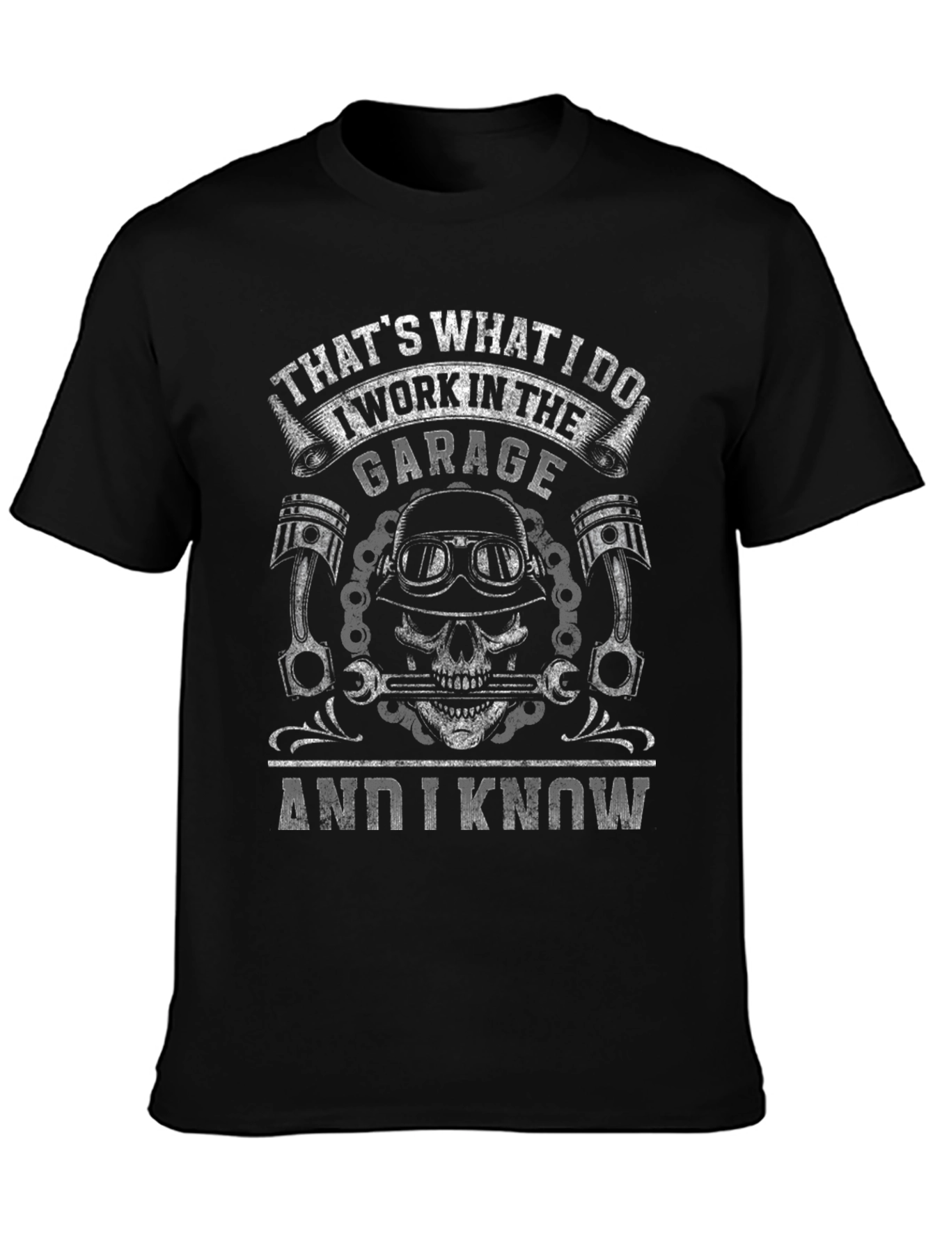 Garage Worker T-Shirt - Skull Design