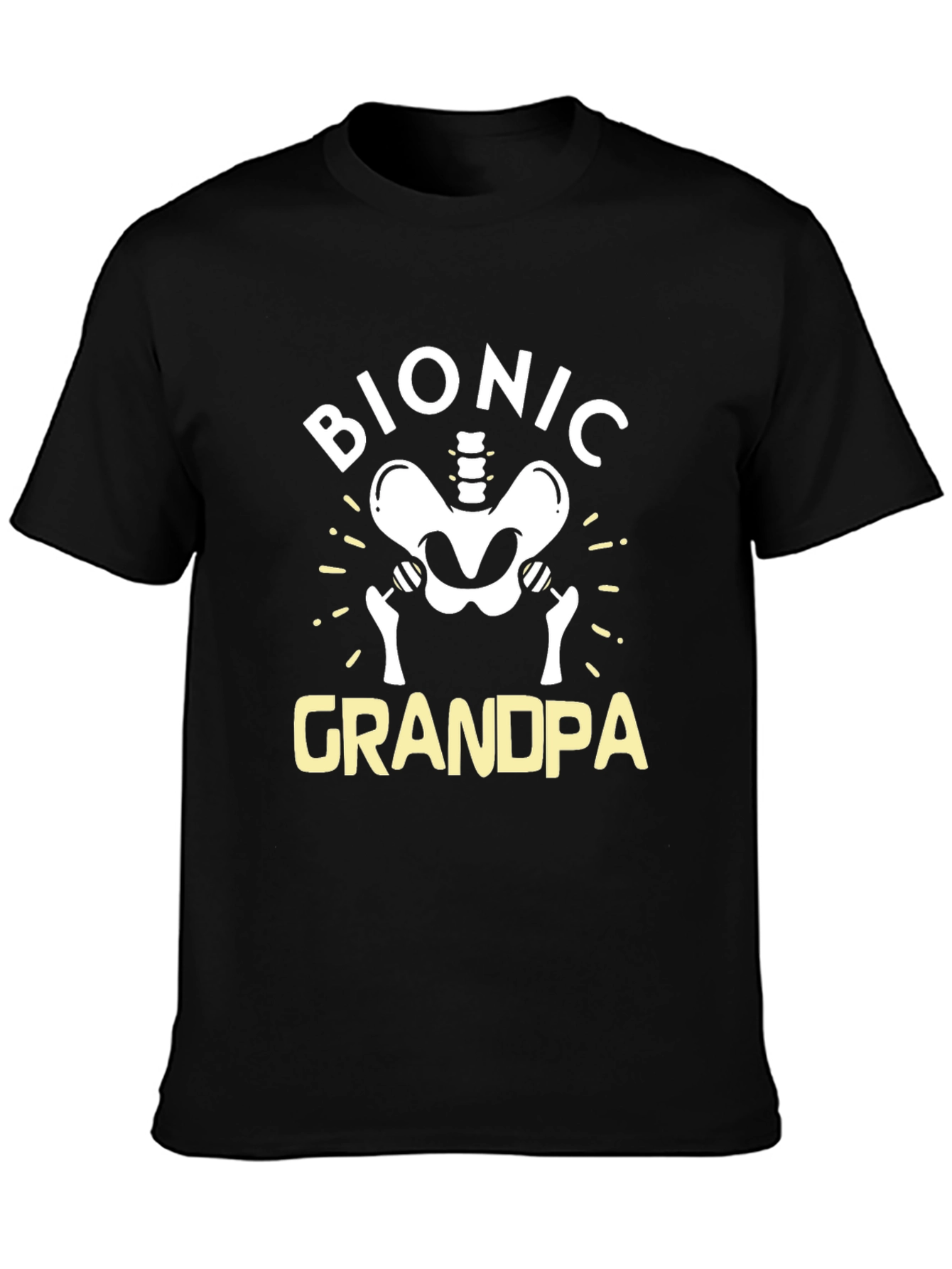 Bionic Grandpa Graphic Tee - Funny Hip Replacement T-Shirt