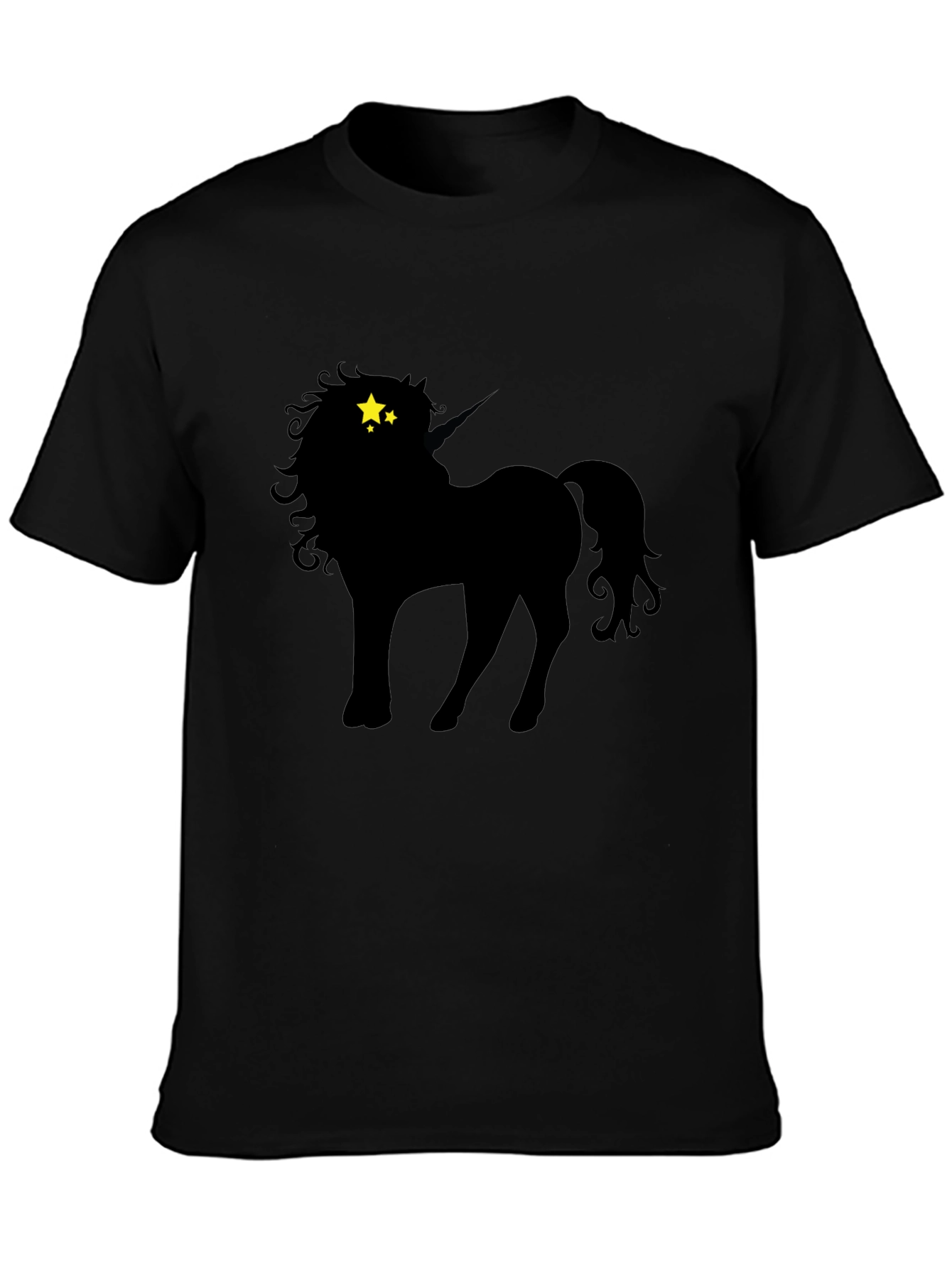 Black Unicorn Starry Eyes Graphic Tee