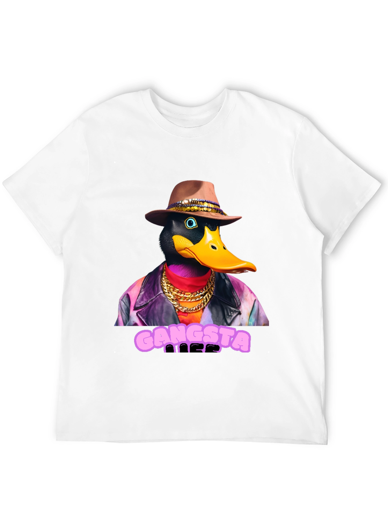 Gangsta Duck Graphic Tee - Black T-Shirt