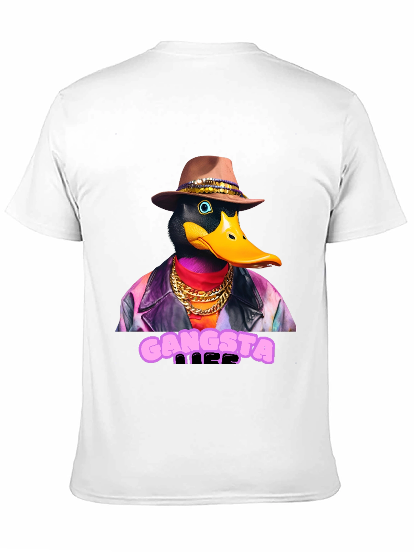 Gangsta Duck Graphic Tee - Black T-Shirt