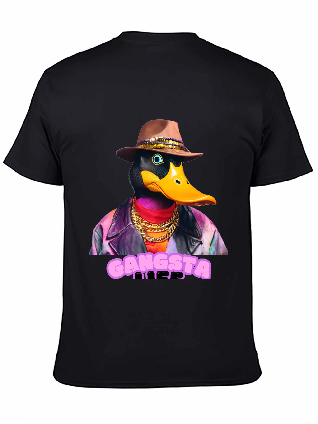 Gangsta Duck Graphic Tee - Black T-Shirt