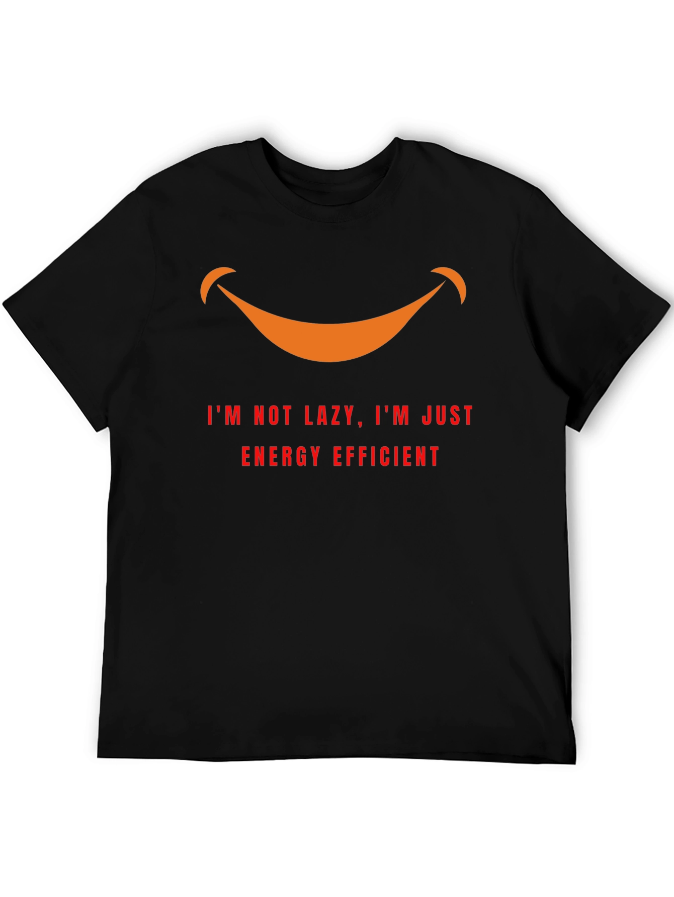 Lazy? Energy Efficient Graphic Tee - Black Cotton