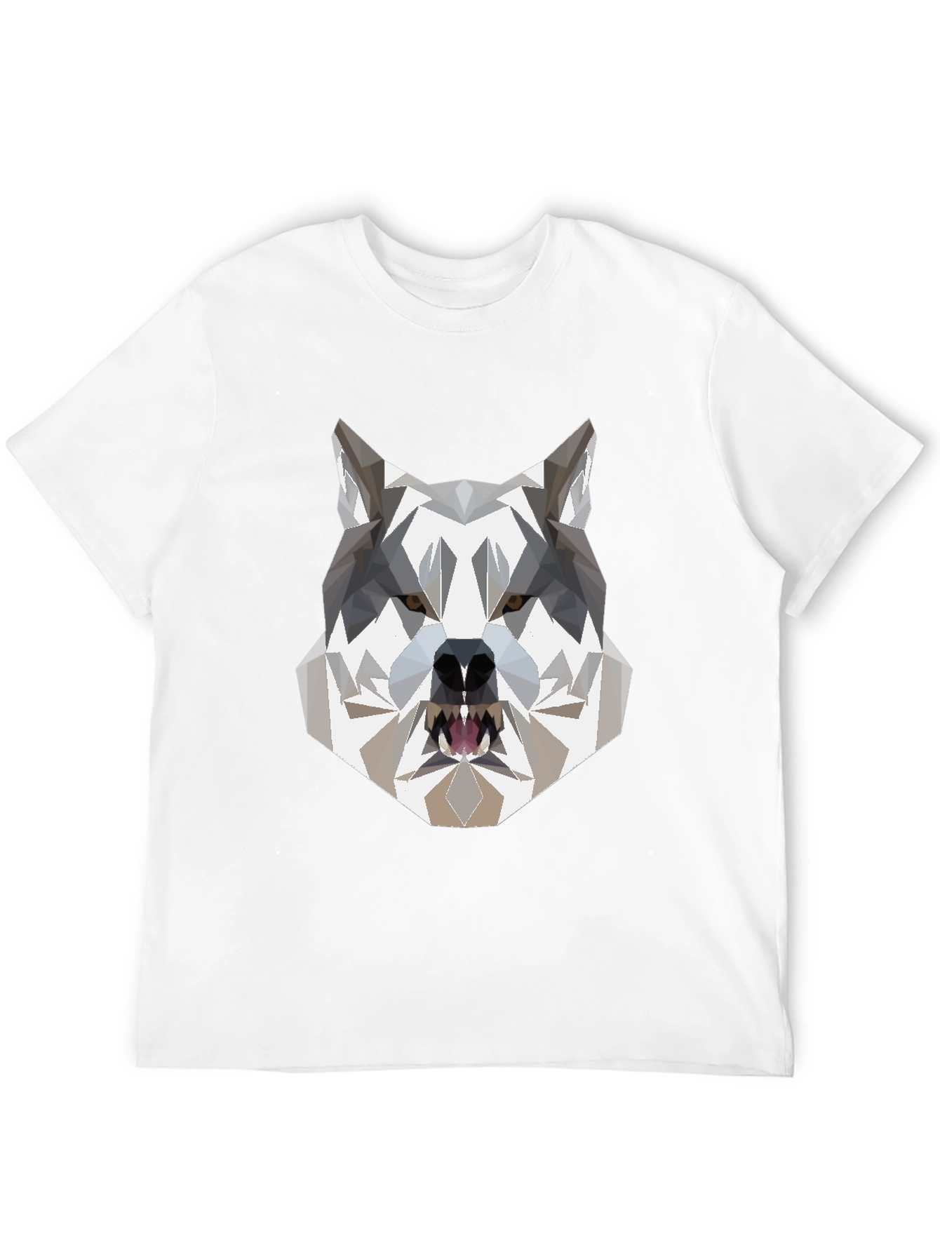 Geometric Wolf T-Shirt - Modern Graphic Tee