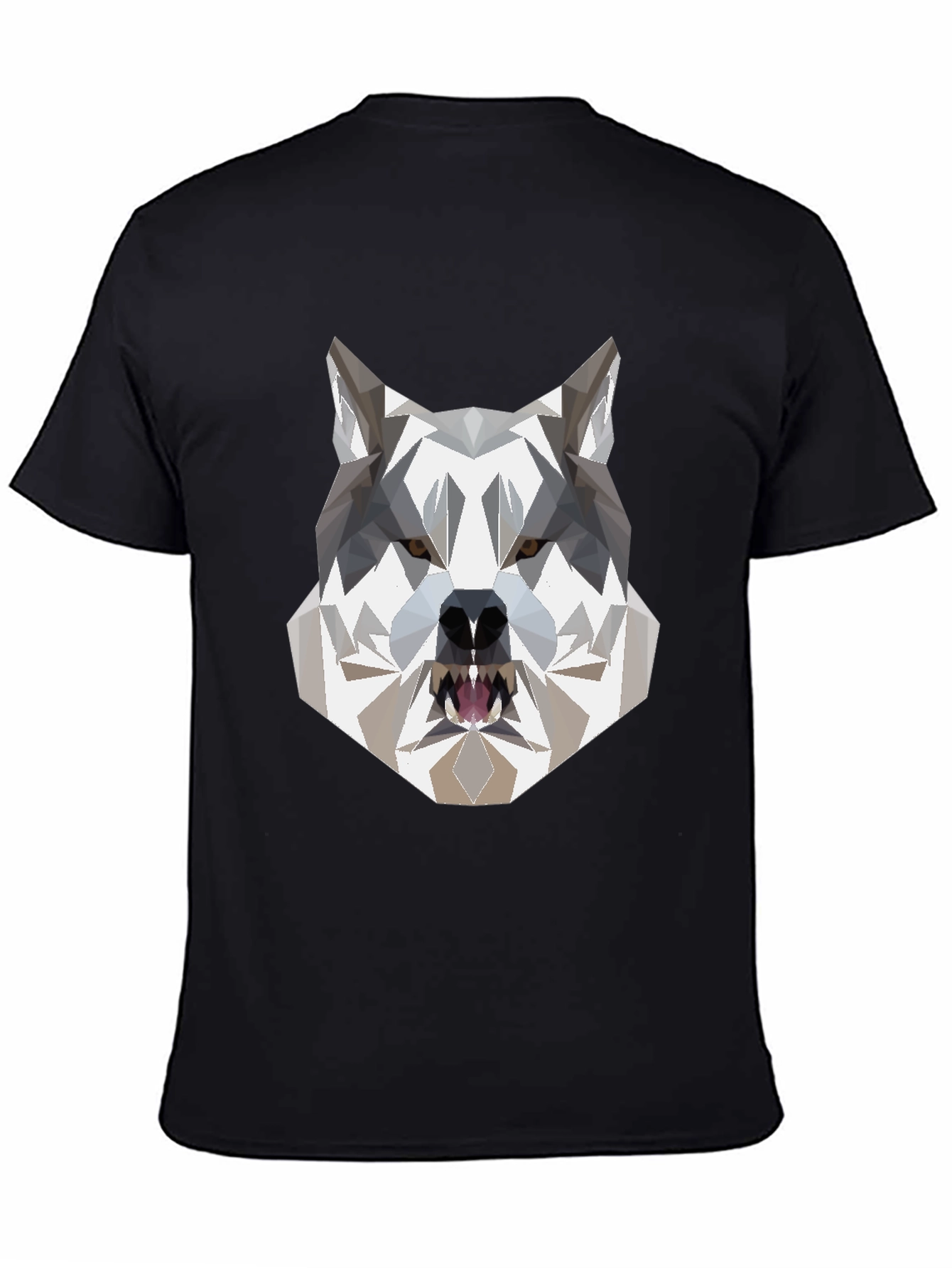 Geometric Wolf T-Shirt - Modern Graphic Tee