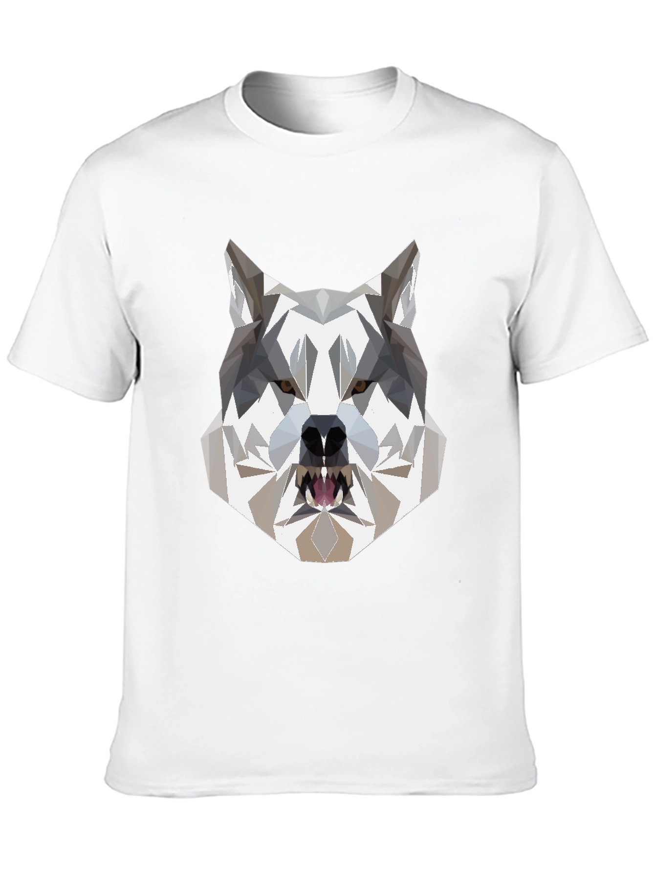 Geometric Wolf T-Shirt - Modern Graphic Tee