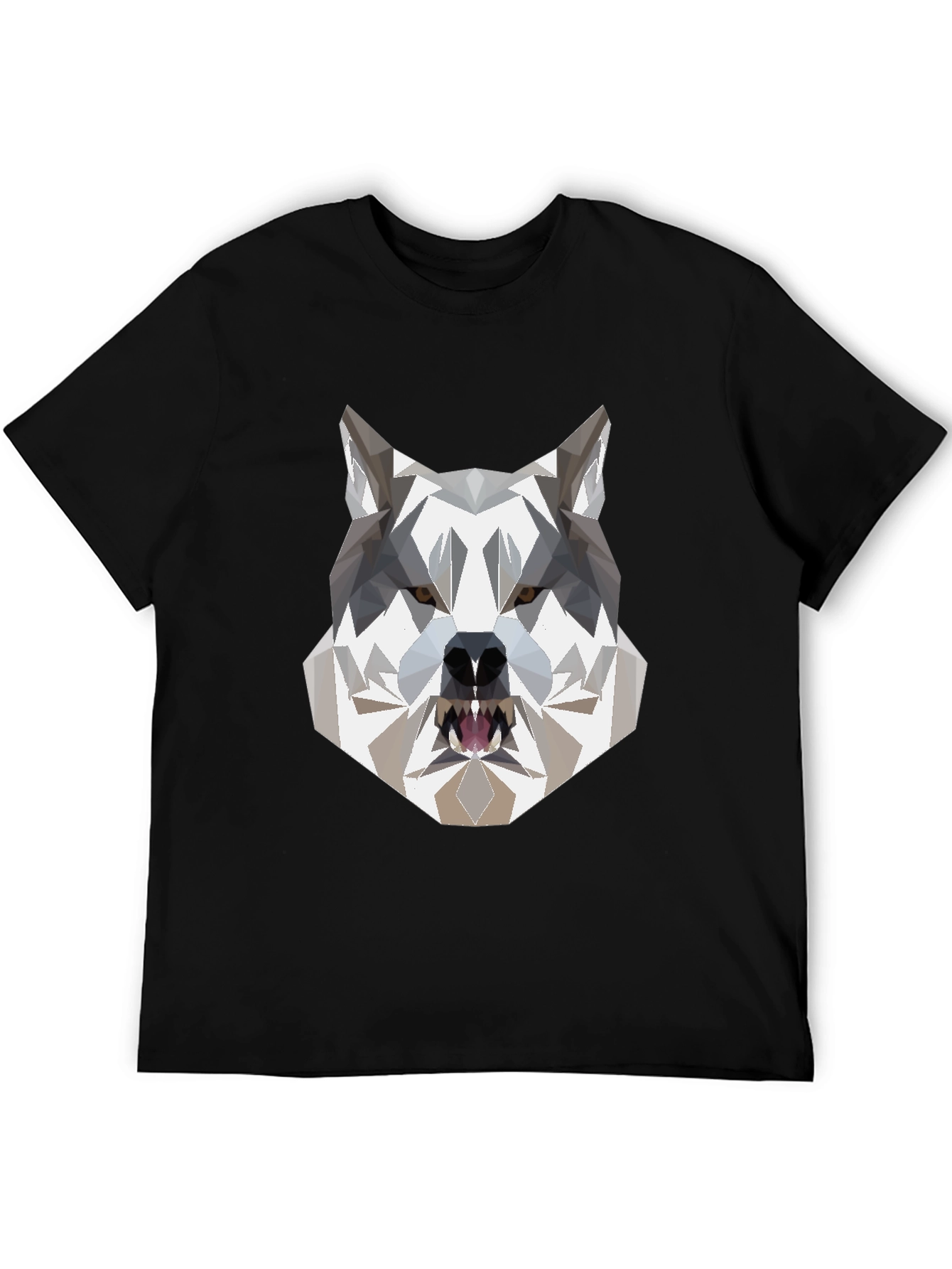 Geometric Wolf T-Shirt - Modern Graphic Tee