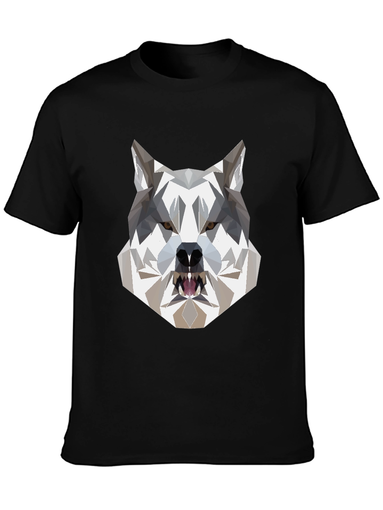 Geometric Wolf T-Shirt - Modern Graphic Tee