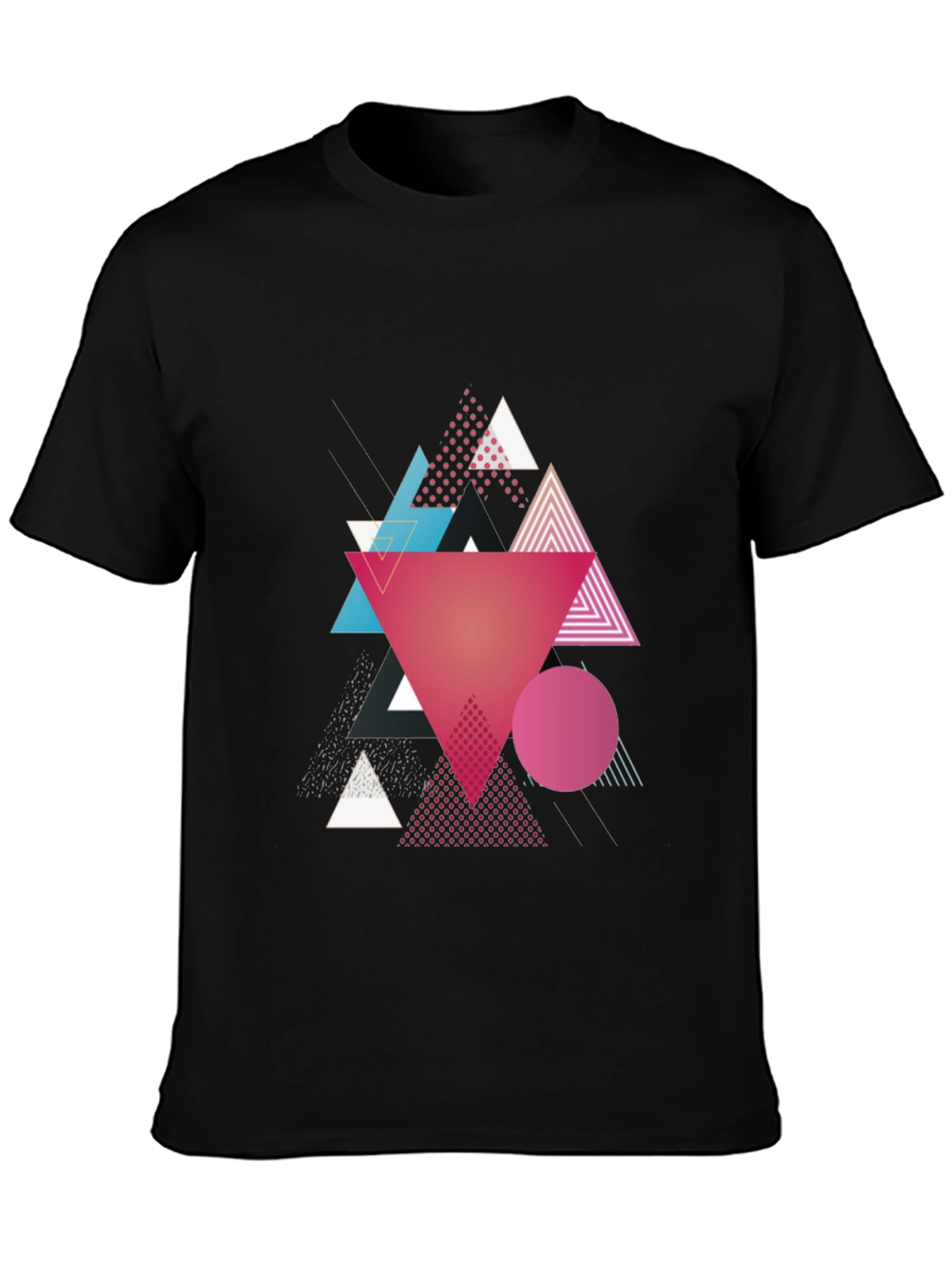 Geometric Triangle T-Shirt - Abstract Design