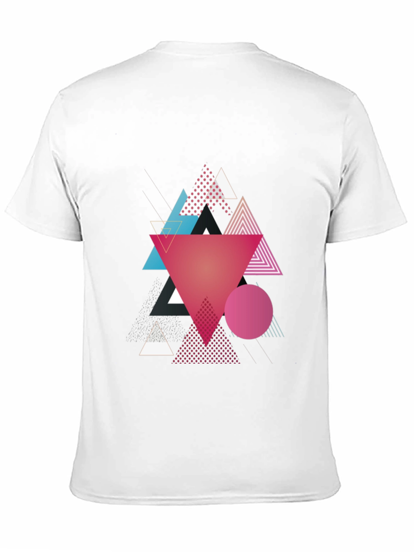 Geometric Triangle T-Shirt - Abstract Design