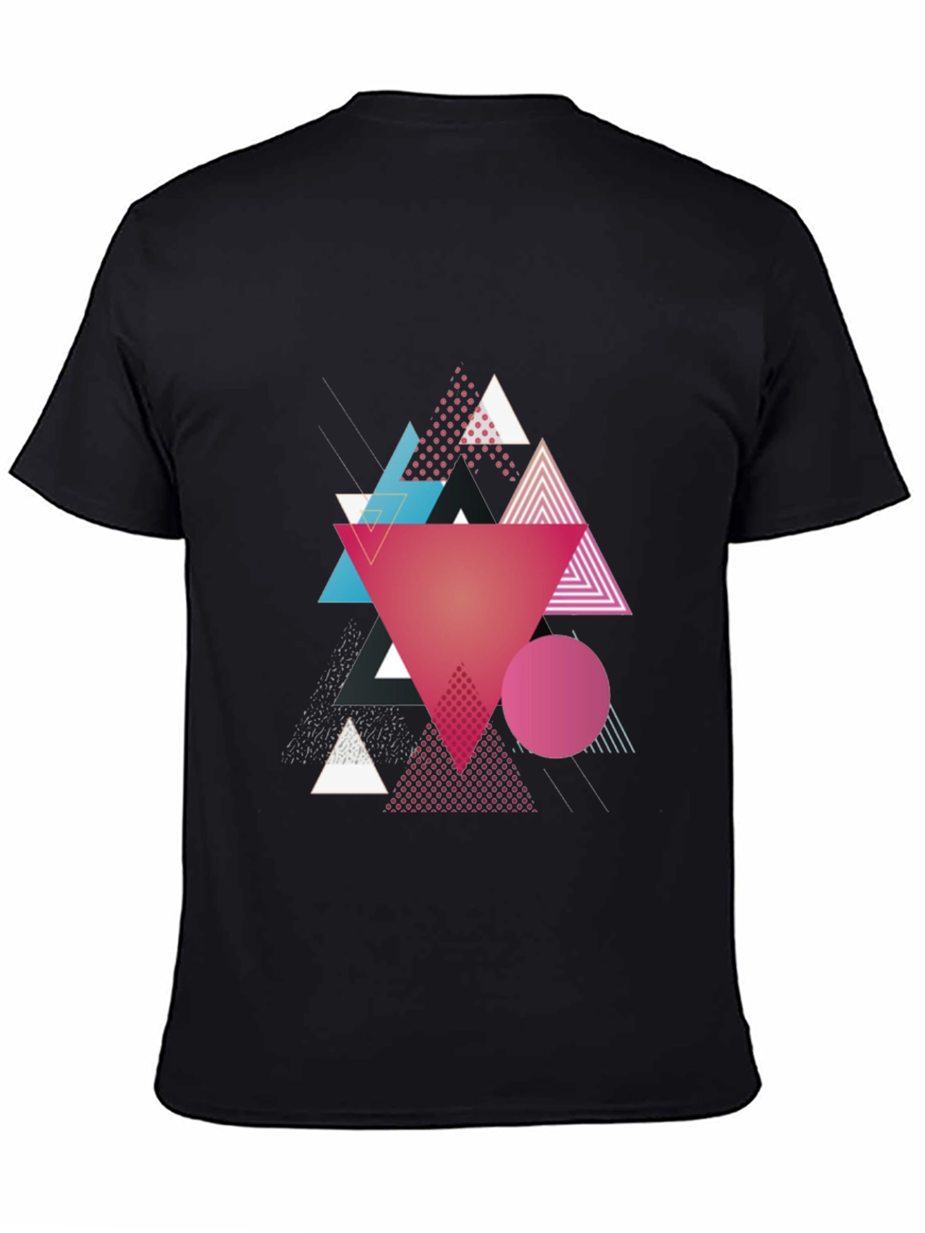 Geometric Triangle T-Shirt - Abstract Design