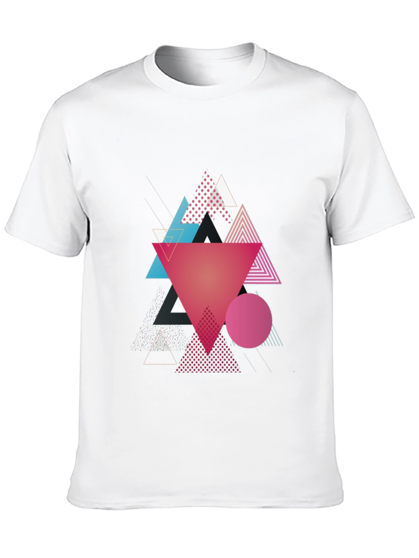 Geometric Triangle T-Shirt - Abstract Design
