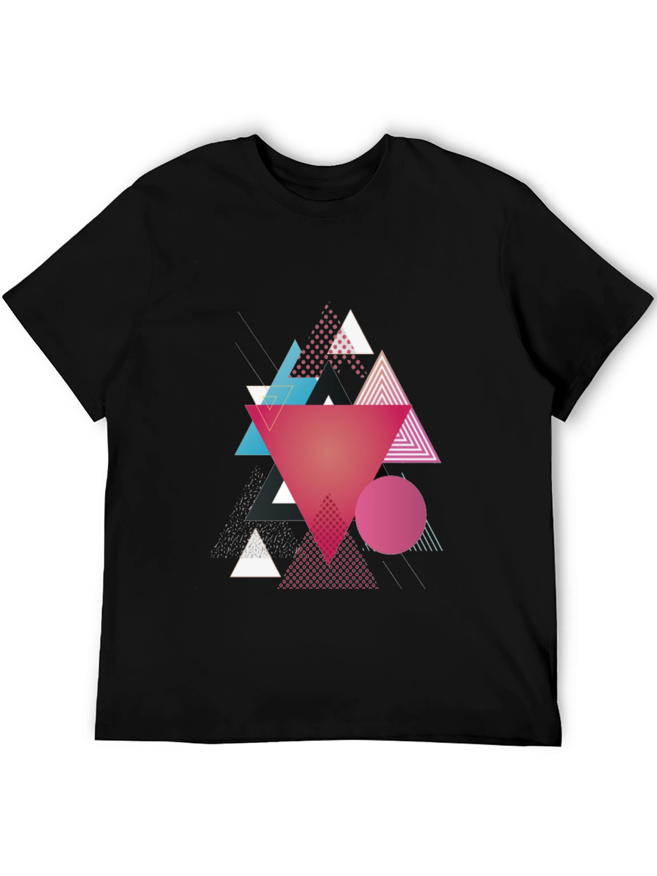 Geometric Triangle T-Shirt - Abstract Design