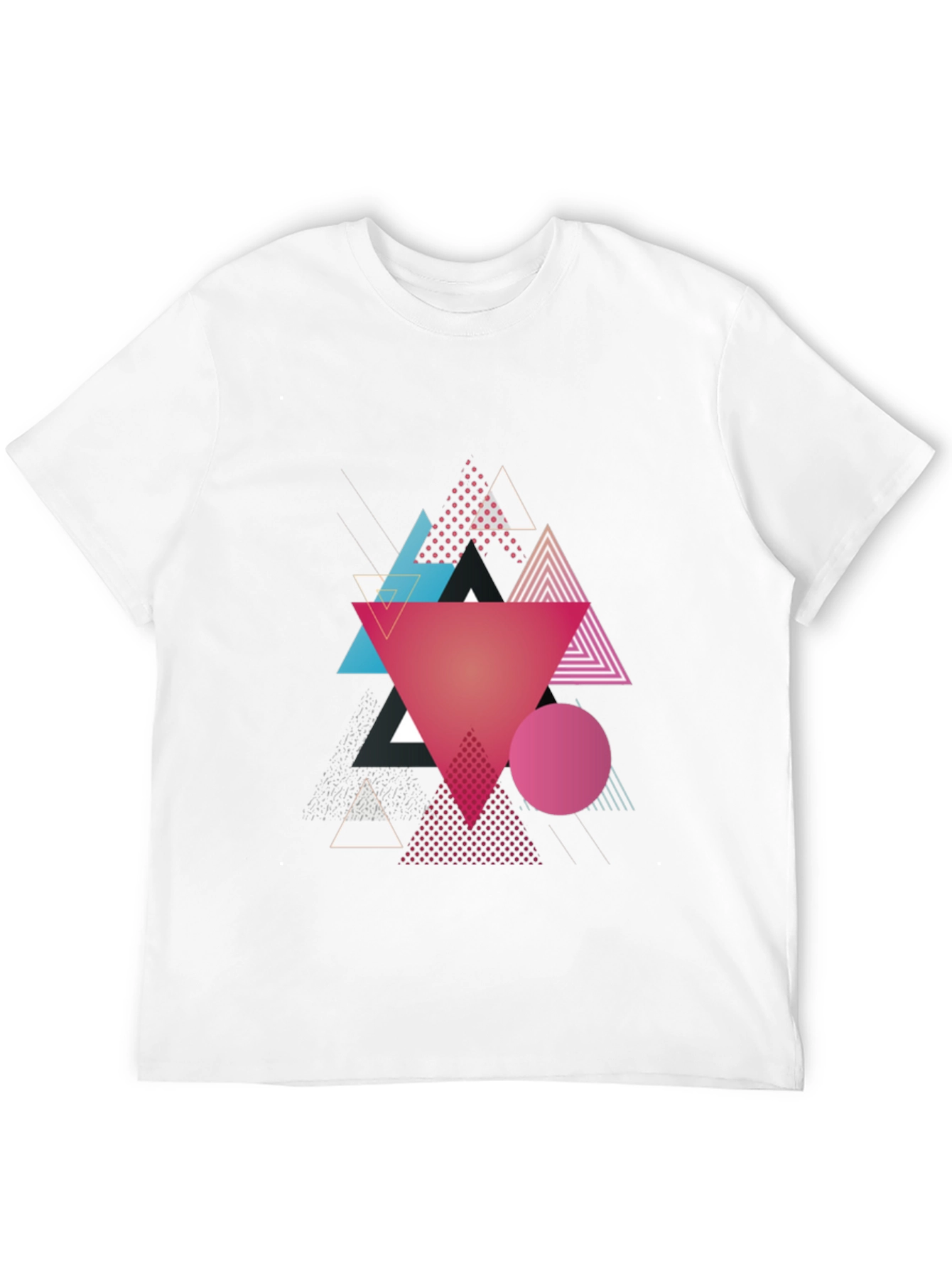 Geometric Triangle T-Shirt - Abstract Design