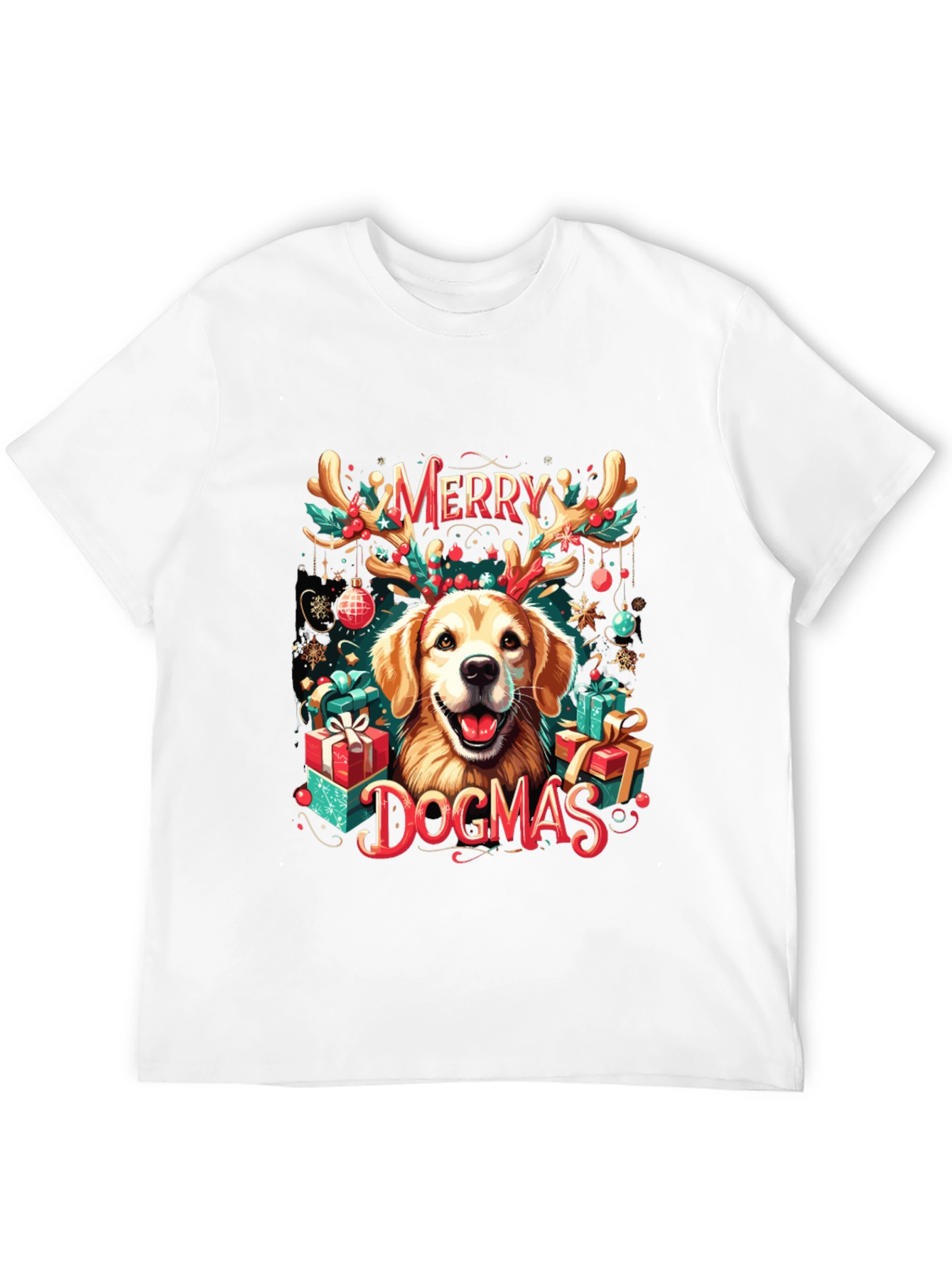 Merry Dogmas T-Shirt – Funny Christmas Dog Lover Gift Tee
