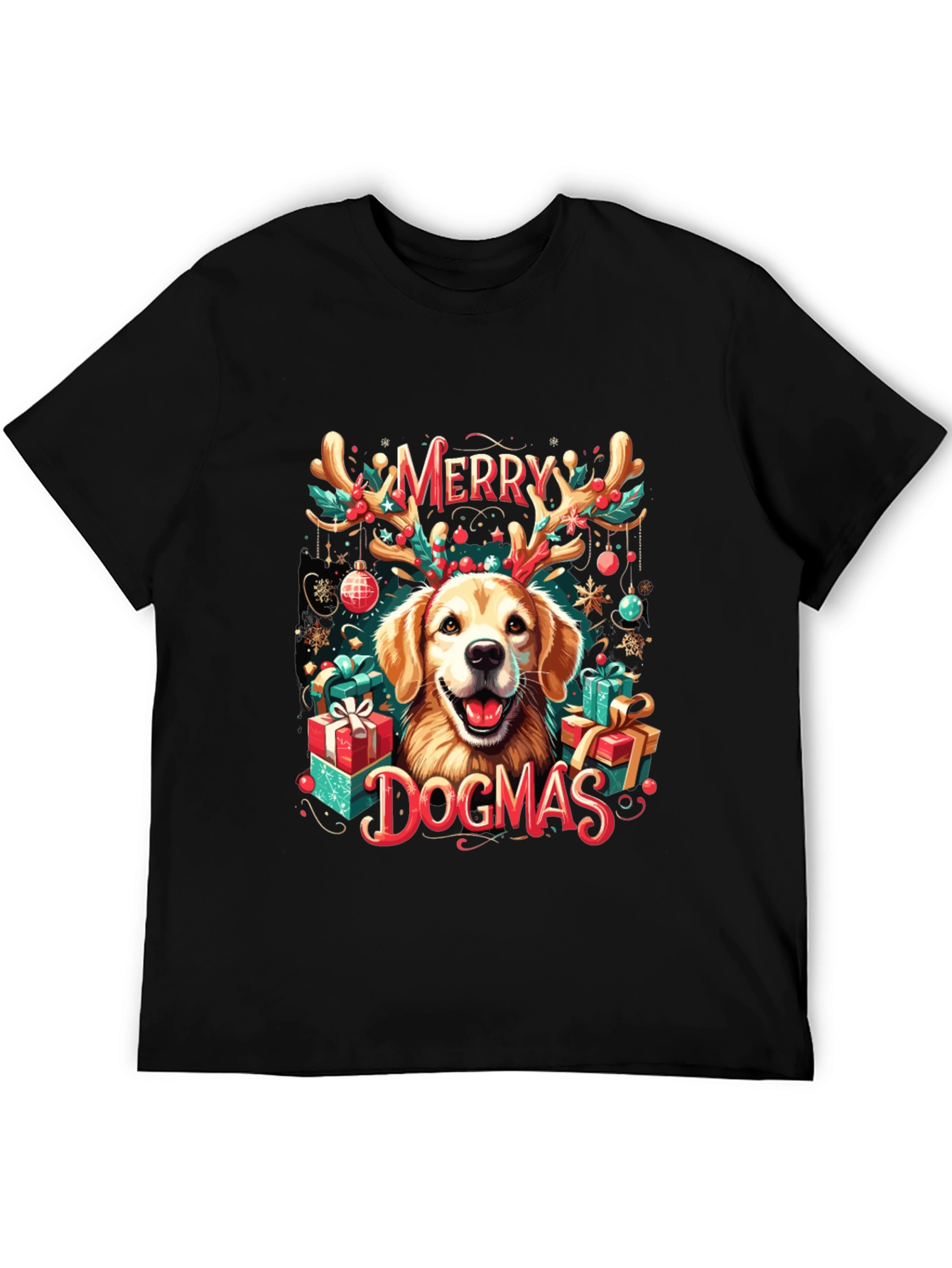 Merry Dogmas T-Shirt – Funny Christmas Dog Lover Gift Tee