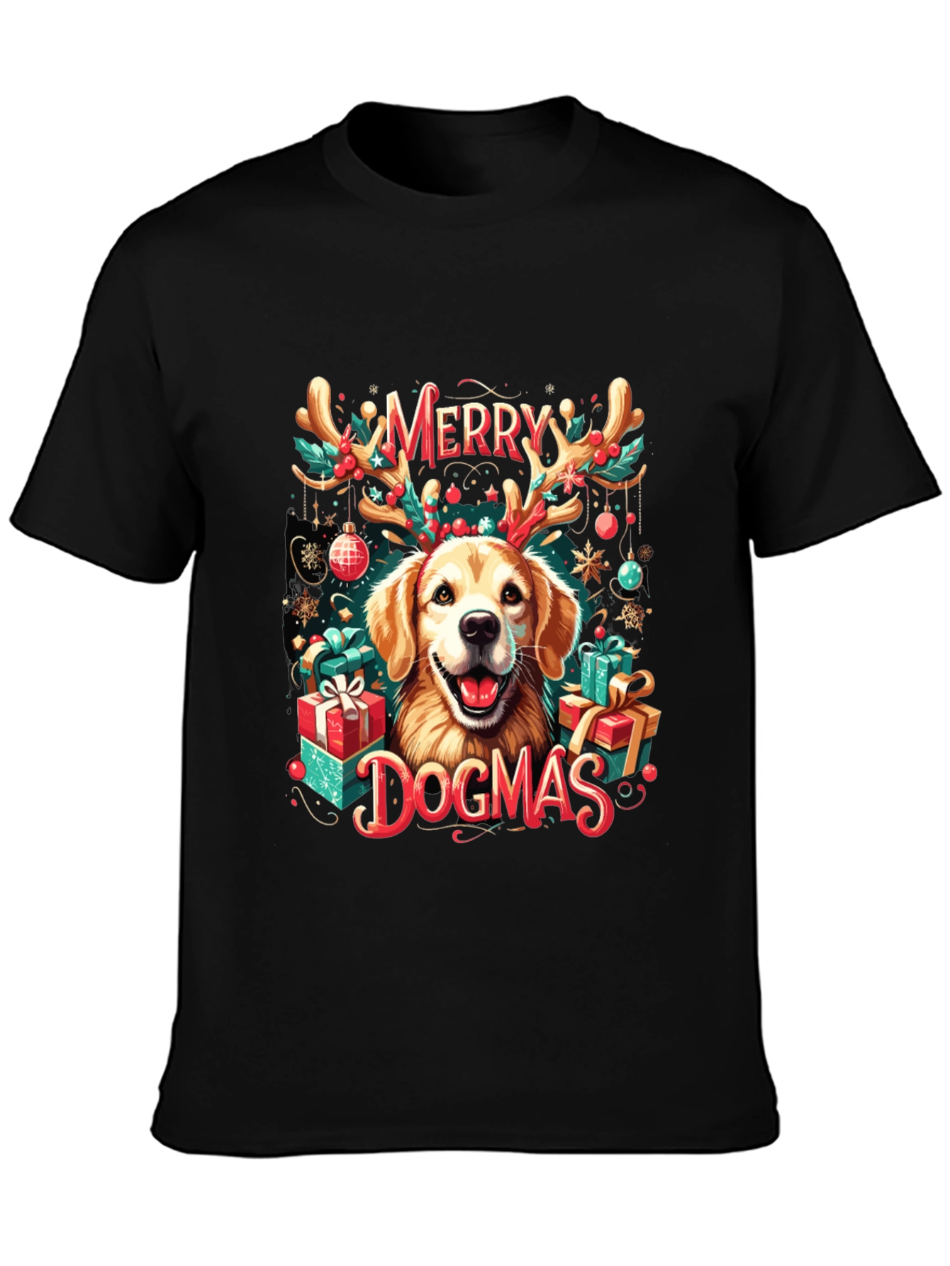 Merry Dogmas T-Shirt – Funny Christmas Dog Lover Gift Tee