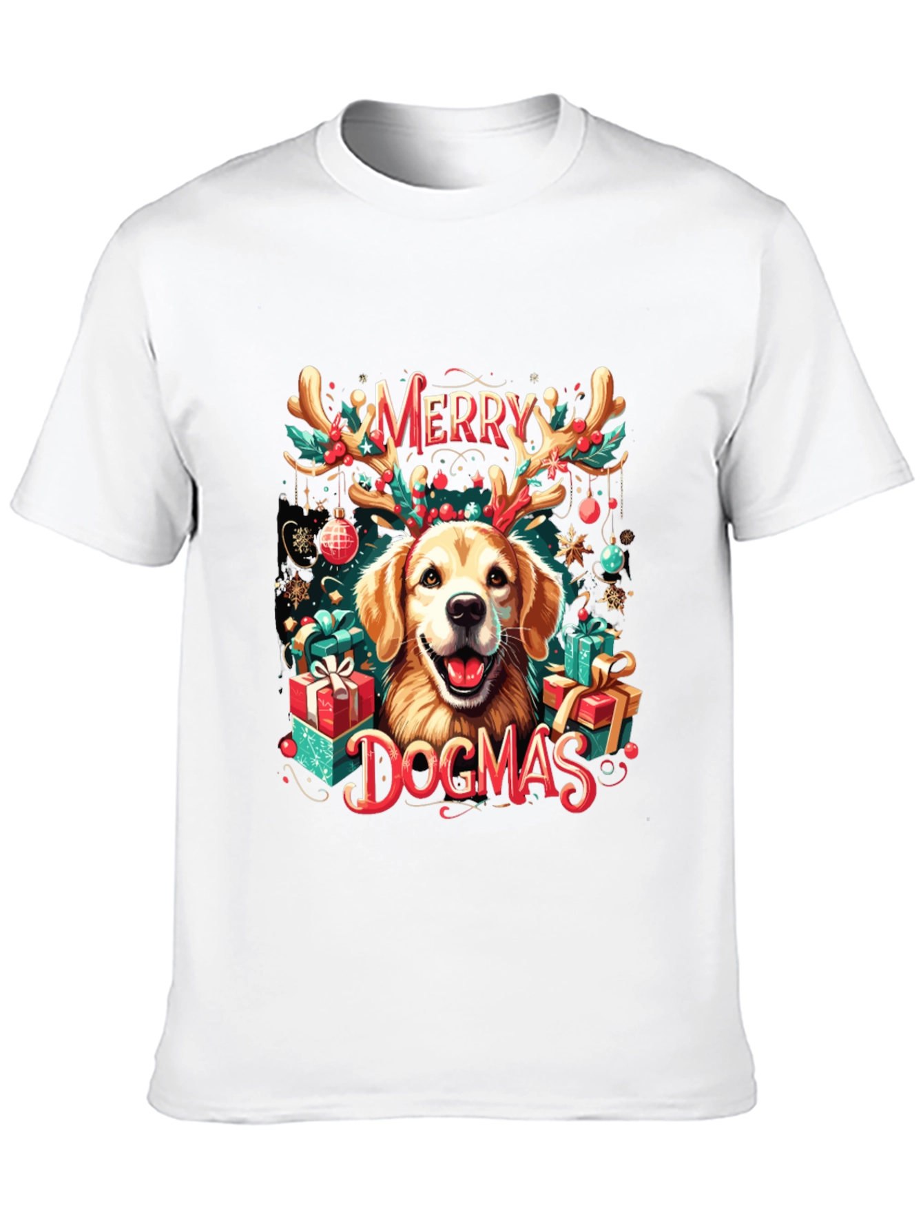 Merry Dogmas T-Shirt – Funny Christmas Dog Lover Gift Tee