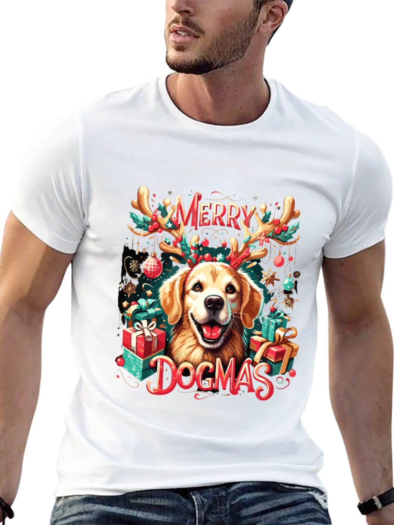 Merry Dogmas T-Shirt – Funny Christmas Dog Lover Gift Tee