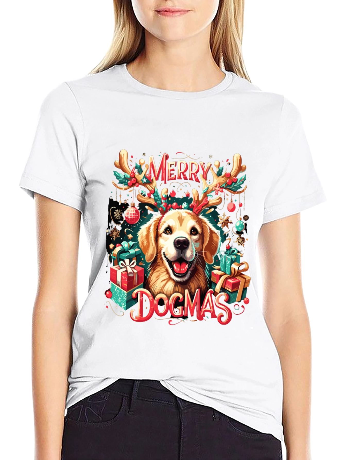Merry Dogmas T-Shirt – Funny Christmas Dog Lover Gift Tee