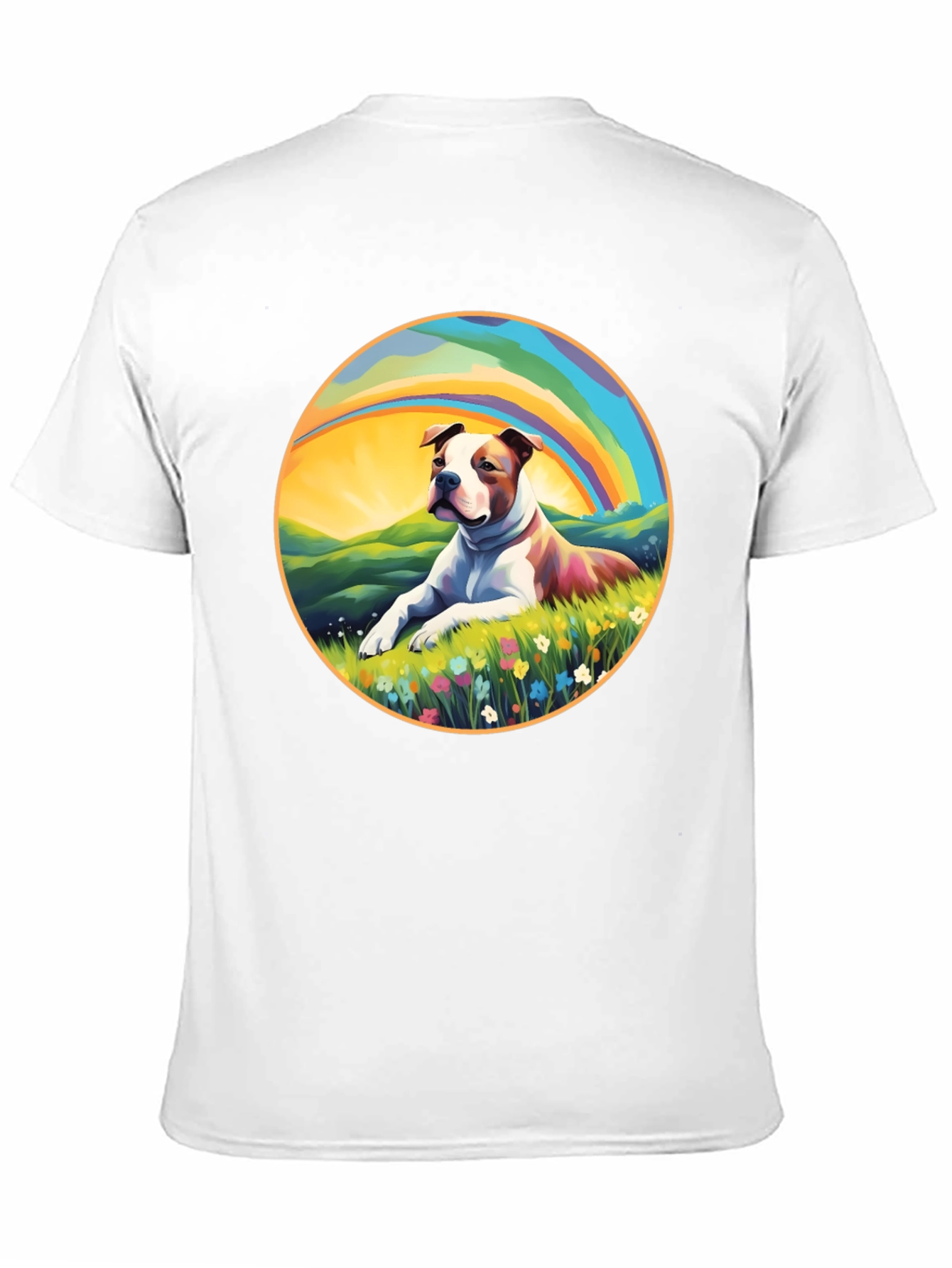 Rainbow Dog Graphic T-Shirt – Colorful Dog Lover Gift Tee