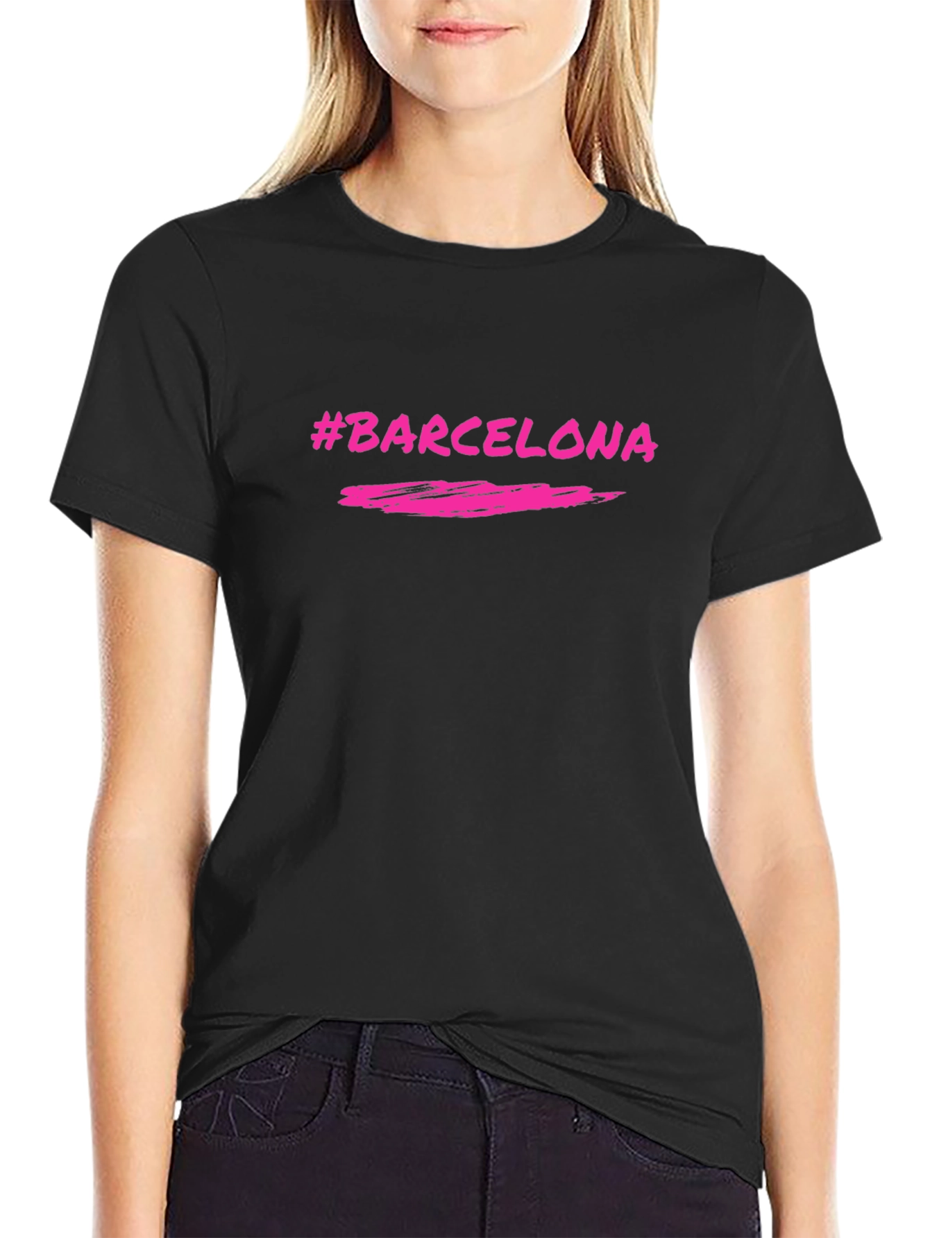 #Barcelona Black Graphic Tee