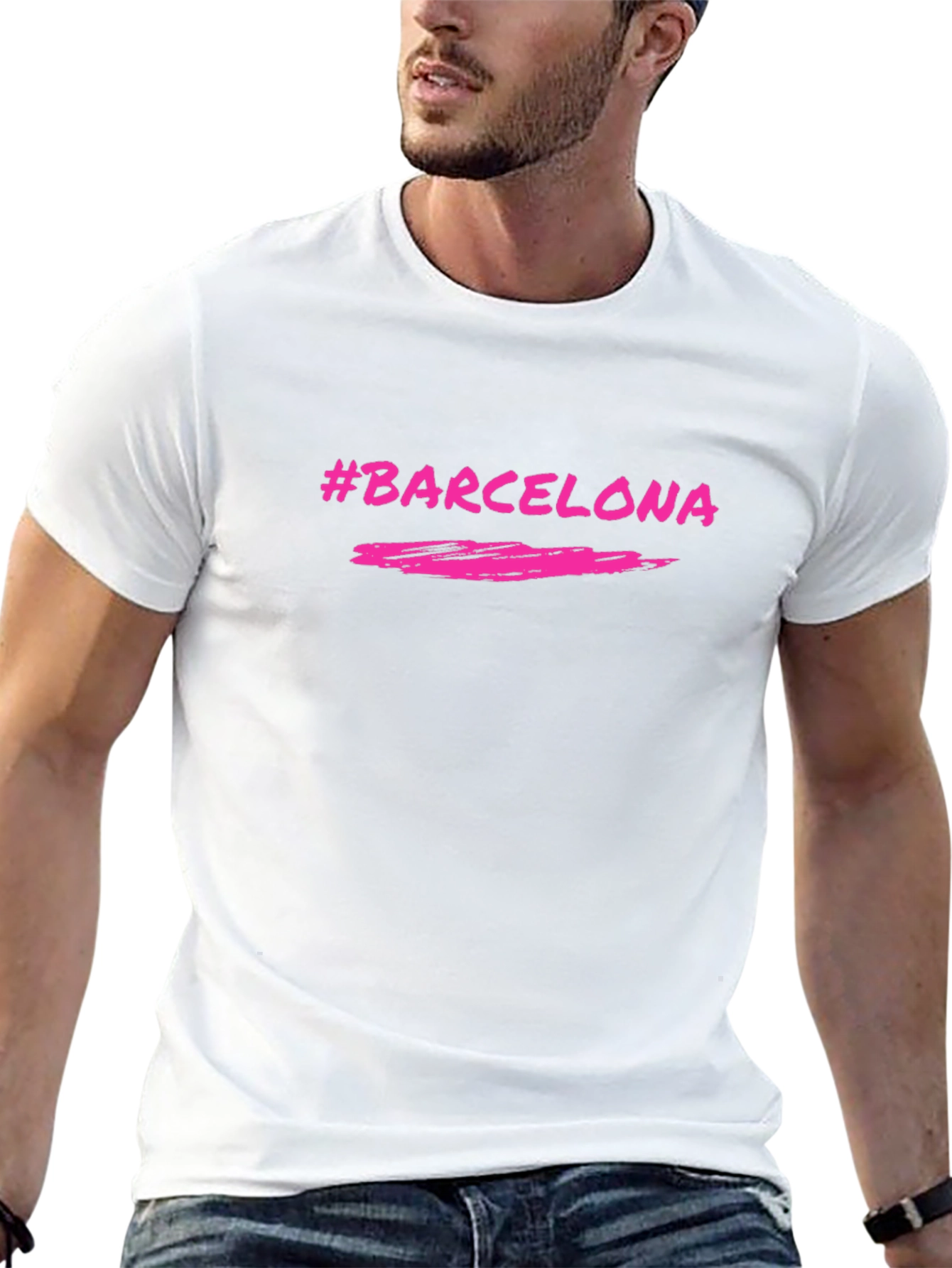 #Barcelona Black Graphic Tee
