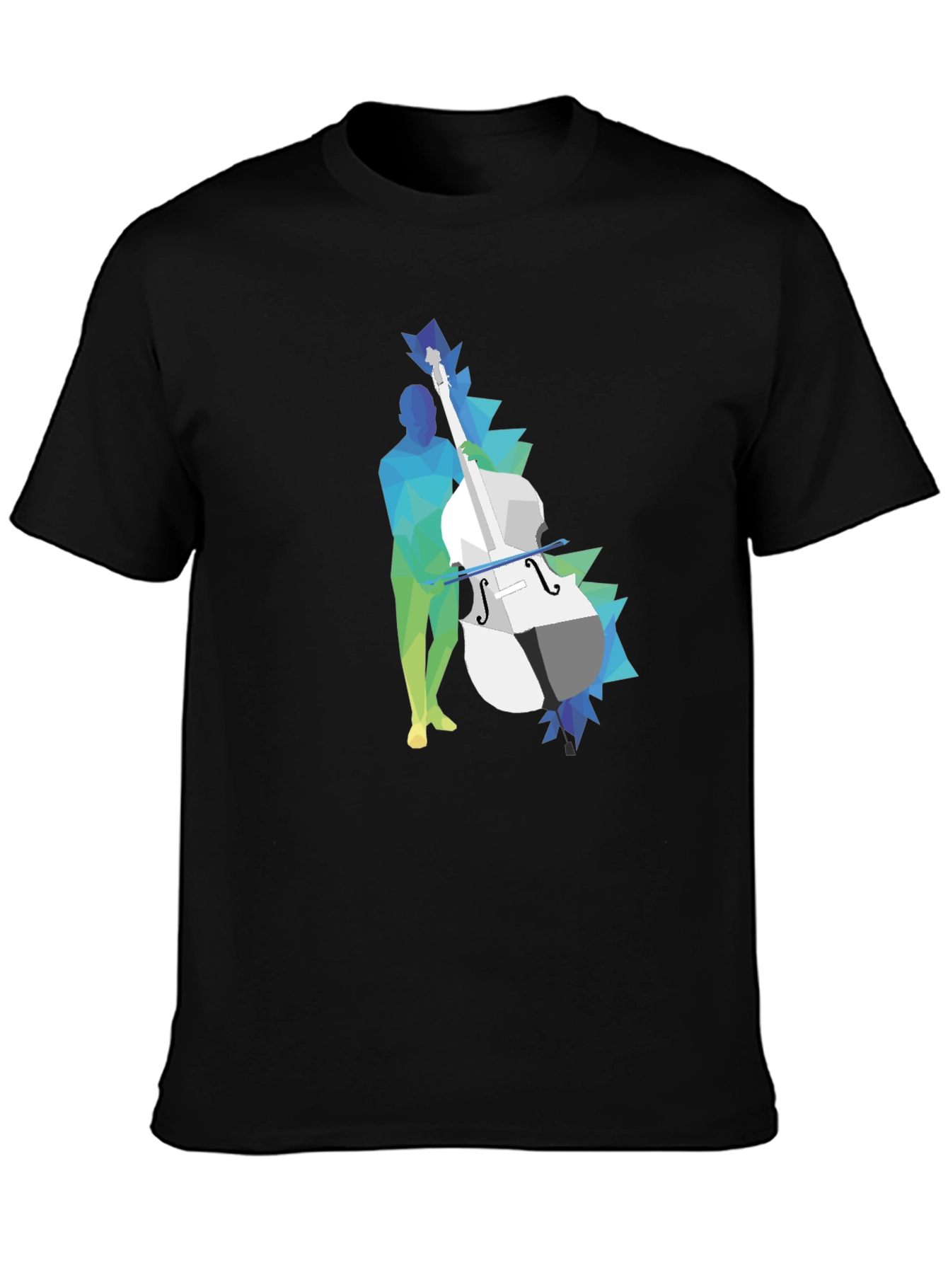 Abstract Bass Player Graphic Tee