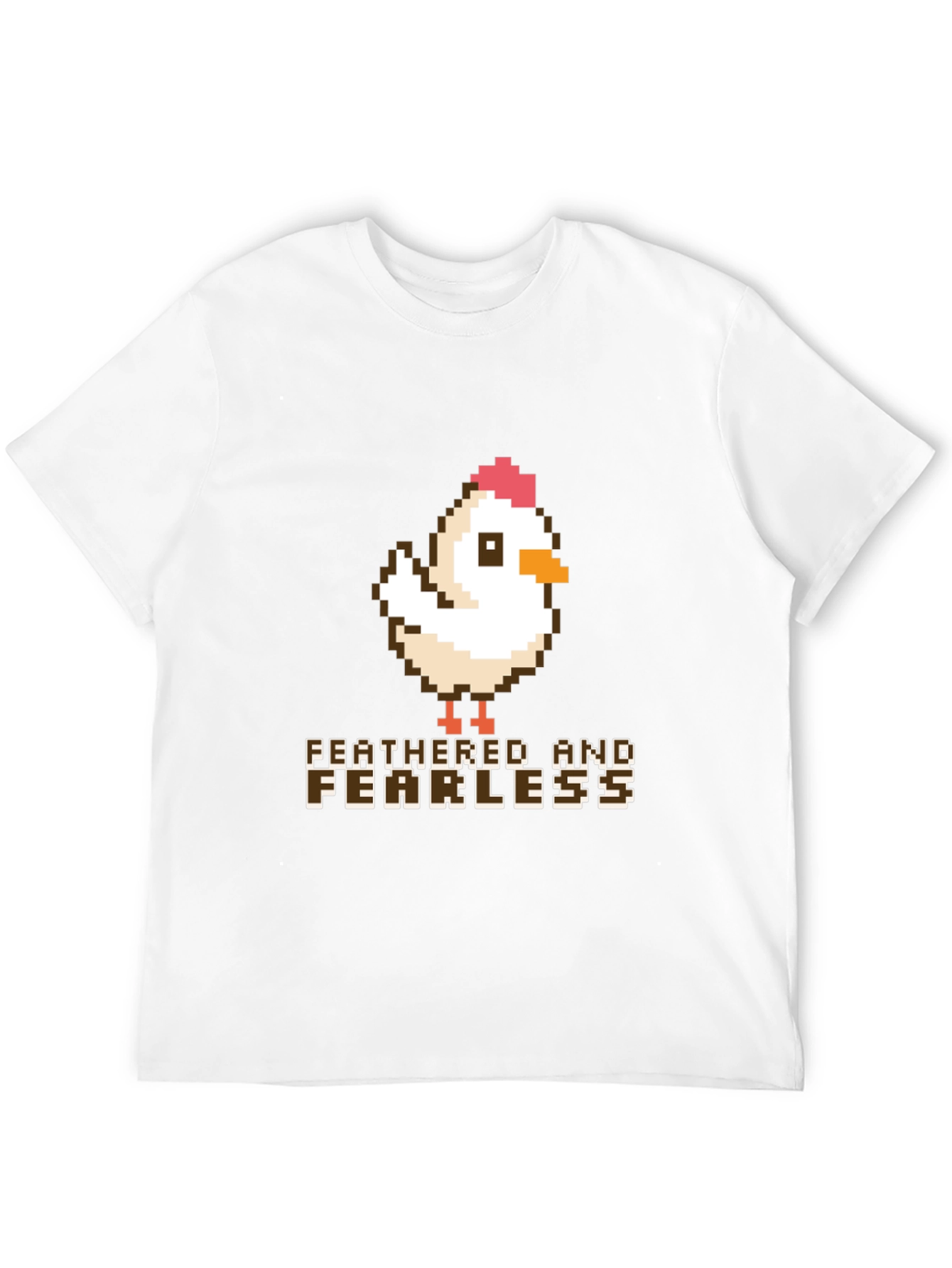 Feathered and Fearless Chicken Graphic Tee