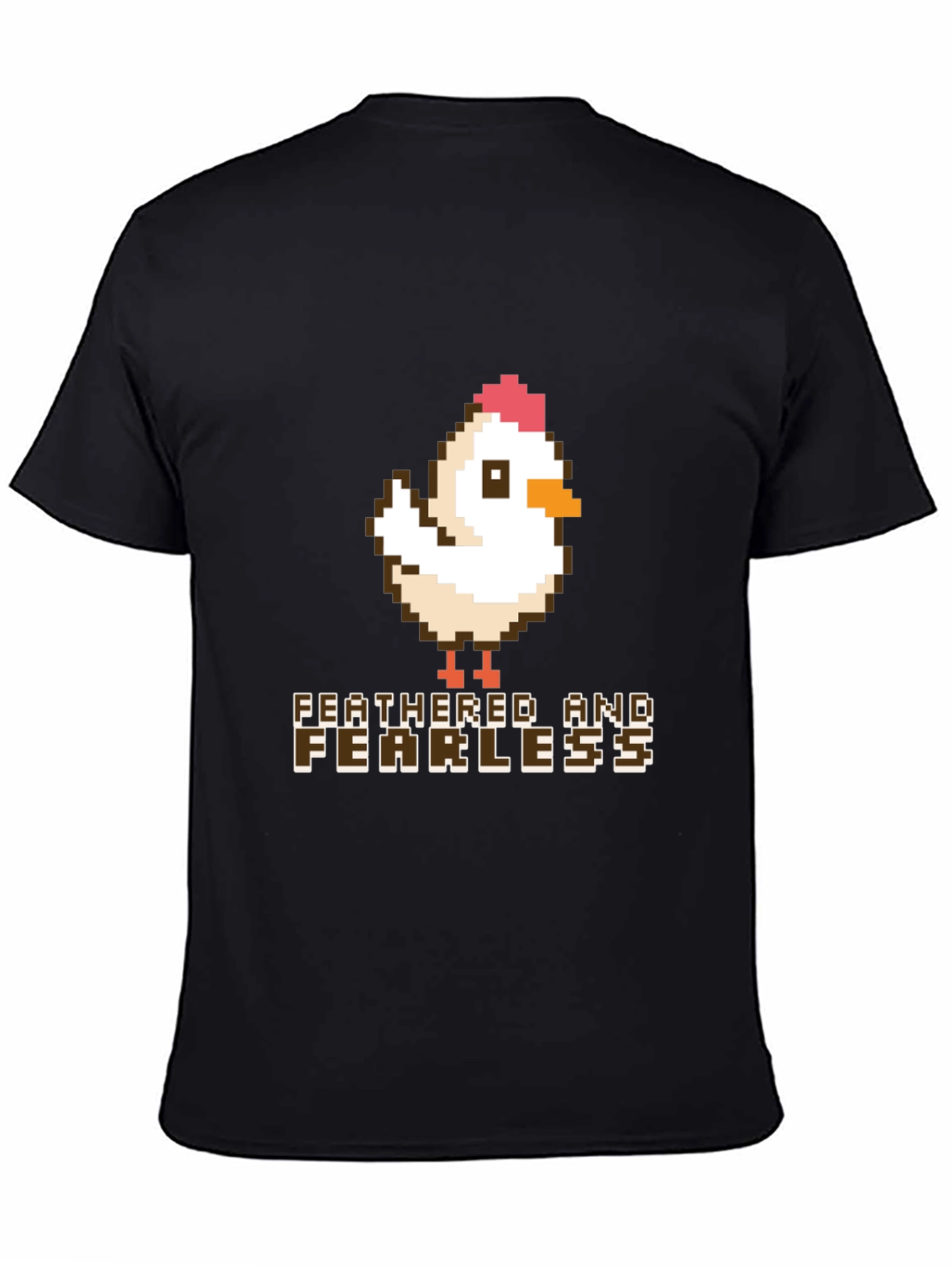 Feathered and Fearless Chicken Graphic Tee