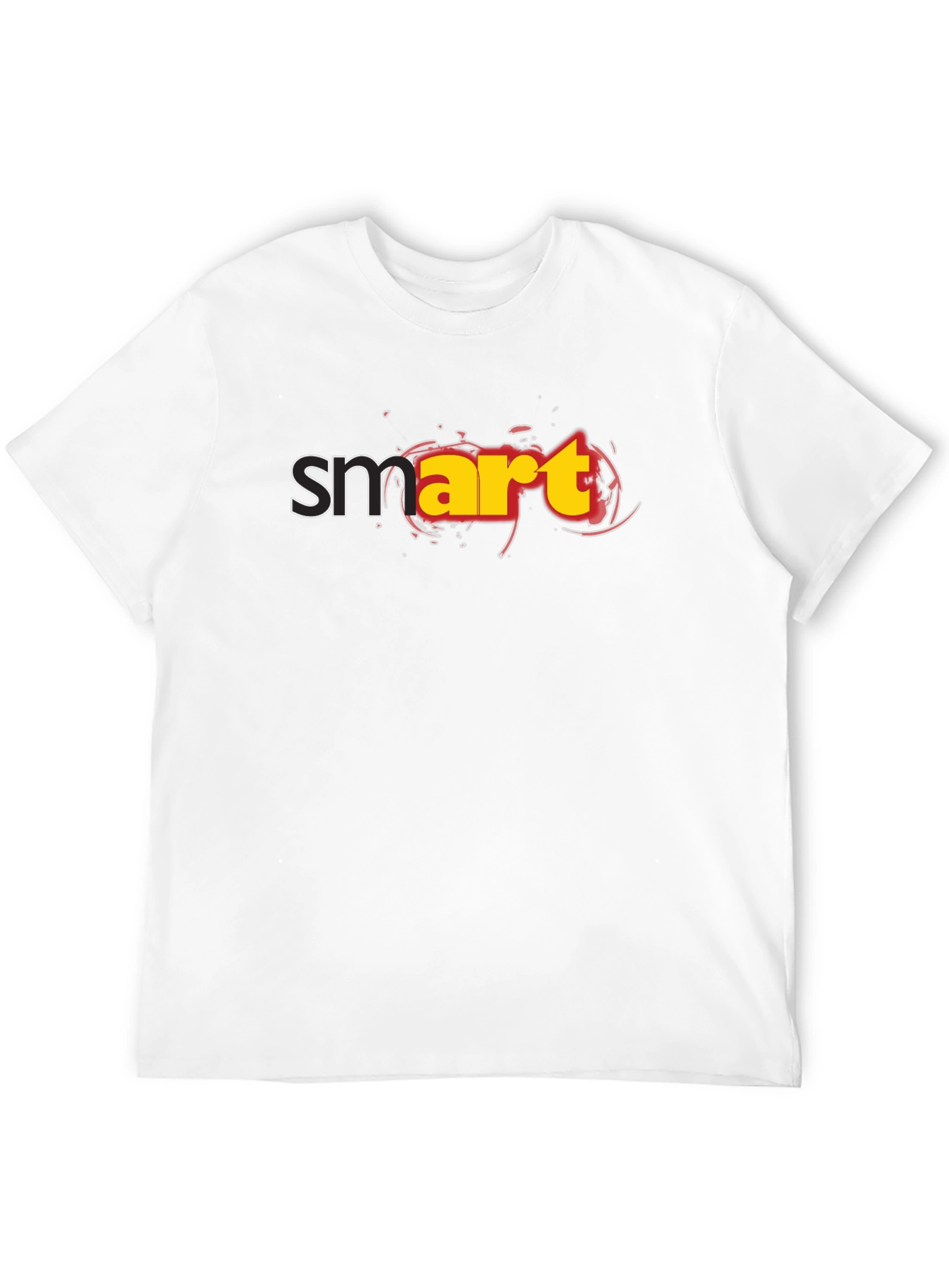 Smart Graphic Black T-Shirt - Mens Casual Tee