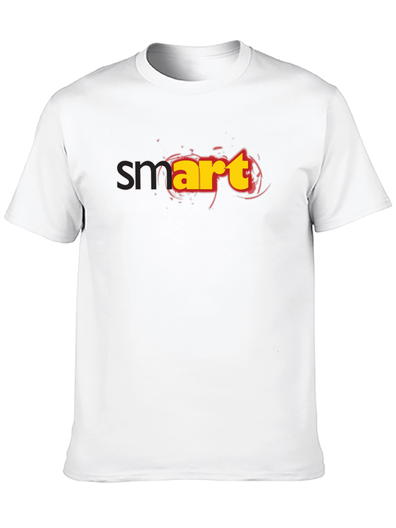 Smart Graphic Black T-Shirt - Mens Casual Tee